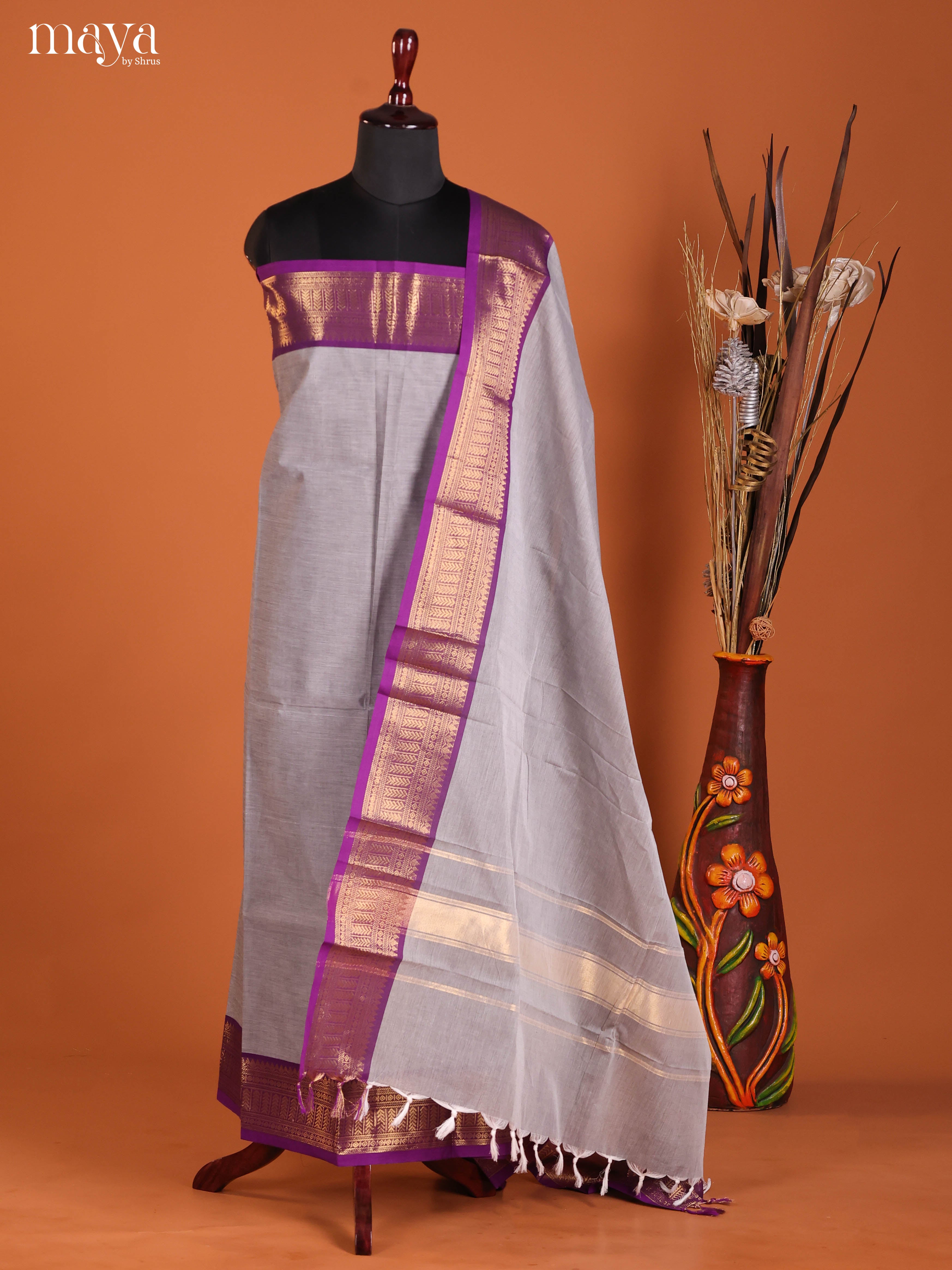 MDJ06090-chettinad top & dupatta combo