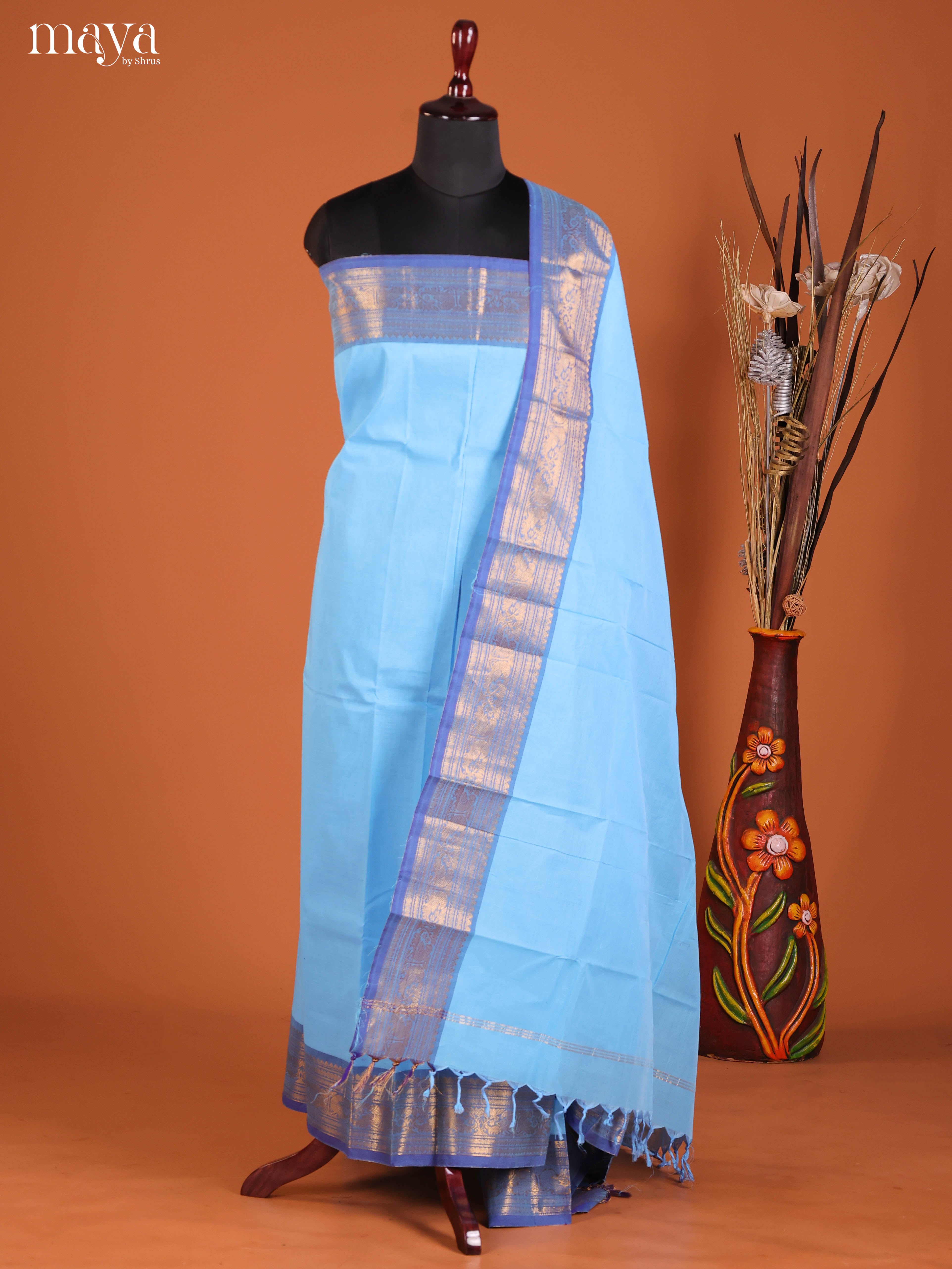 MDJ06094-chettinad top & dupatta combo