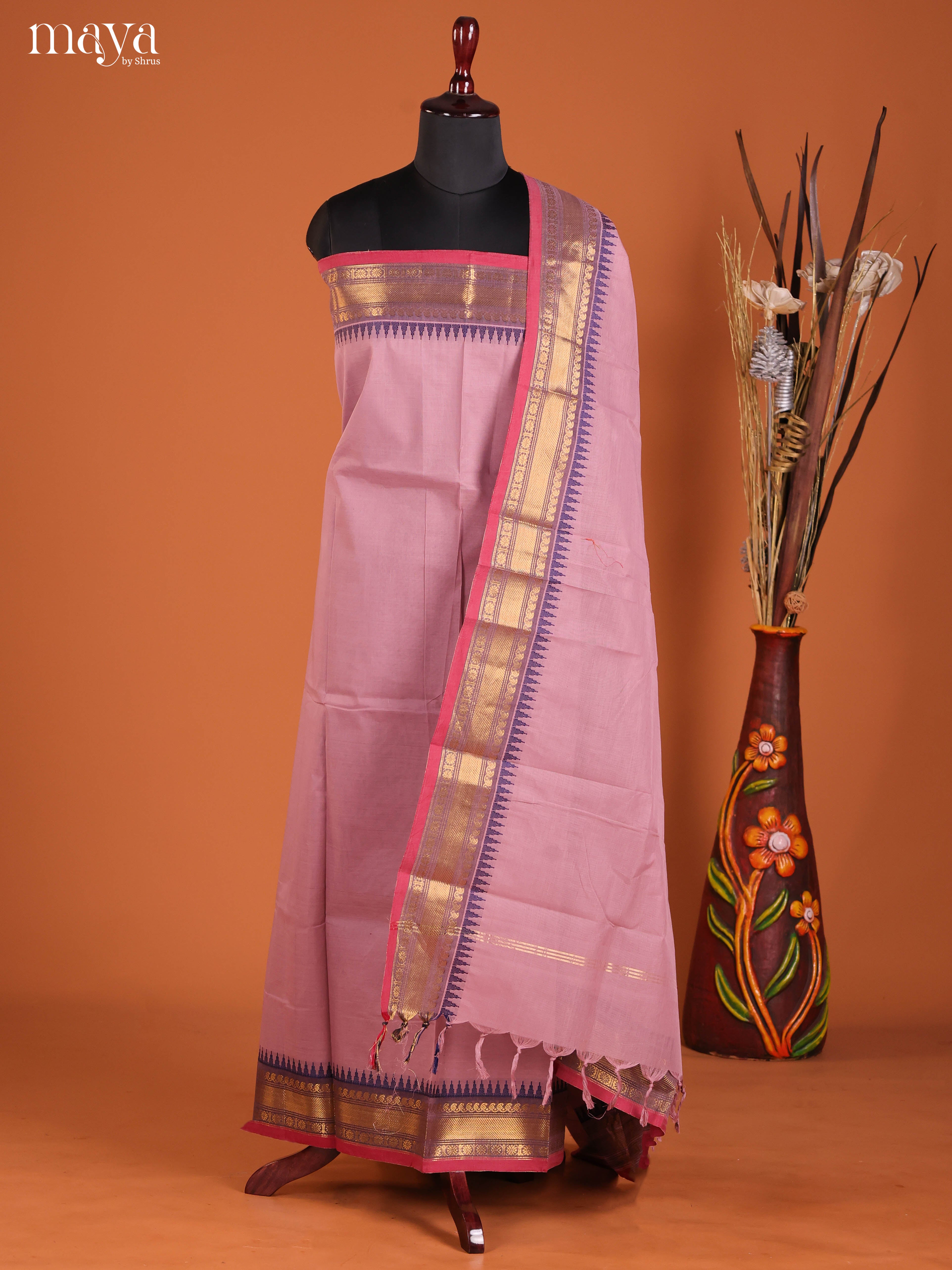 MDJ06098-chettinad top & dupatta combo