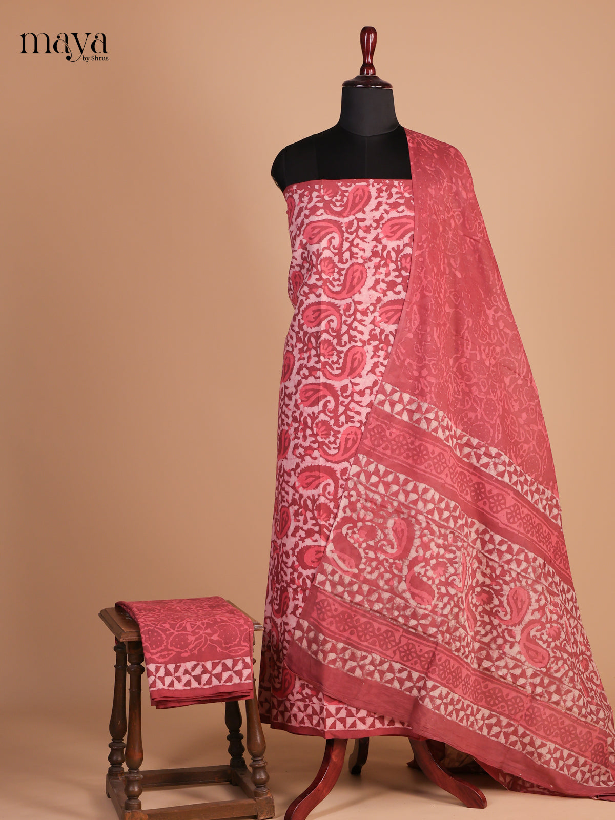 Pink & Maroon - Cotton salwar