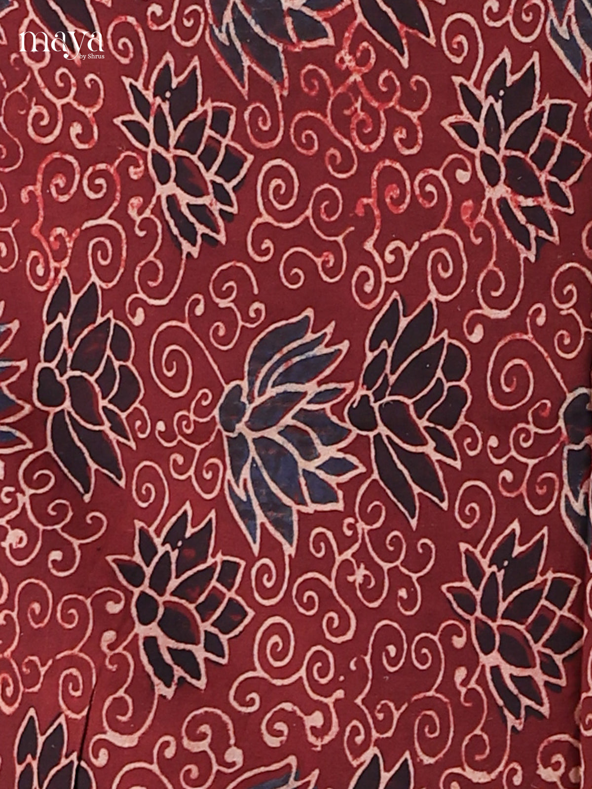 Maroon - Ajrakh Salwar Unstitch