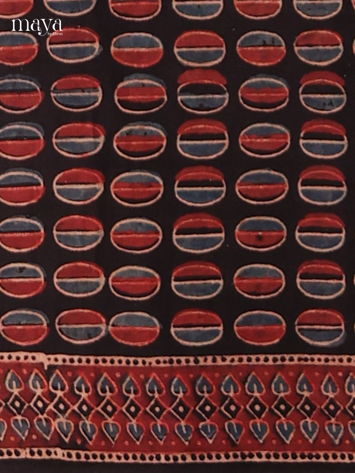 Black & Red - Ajrakh Salwar Unstitch