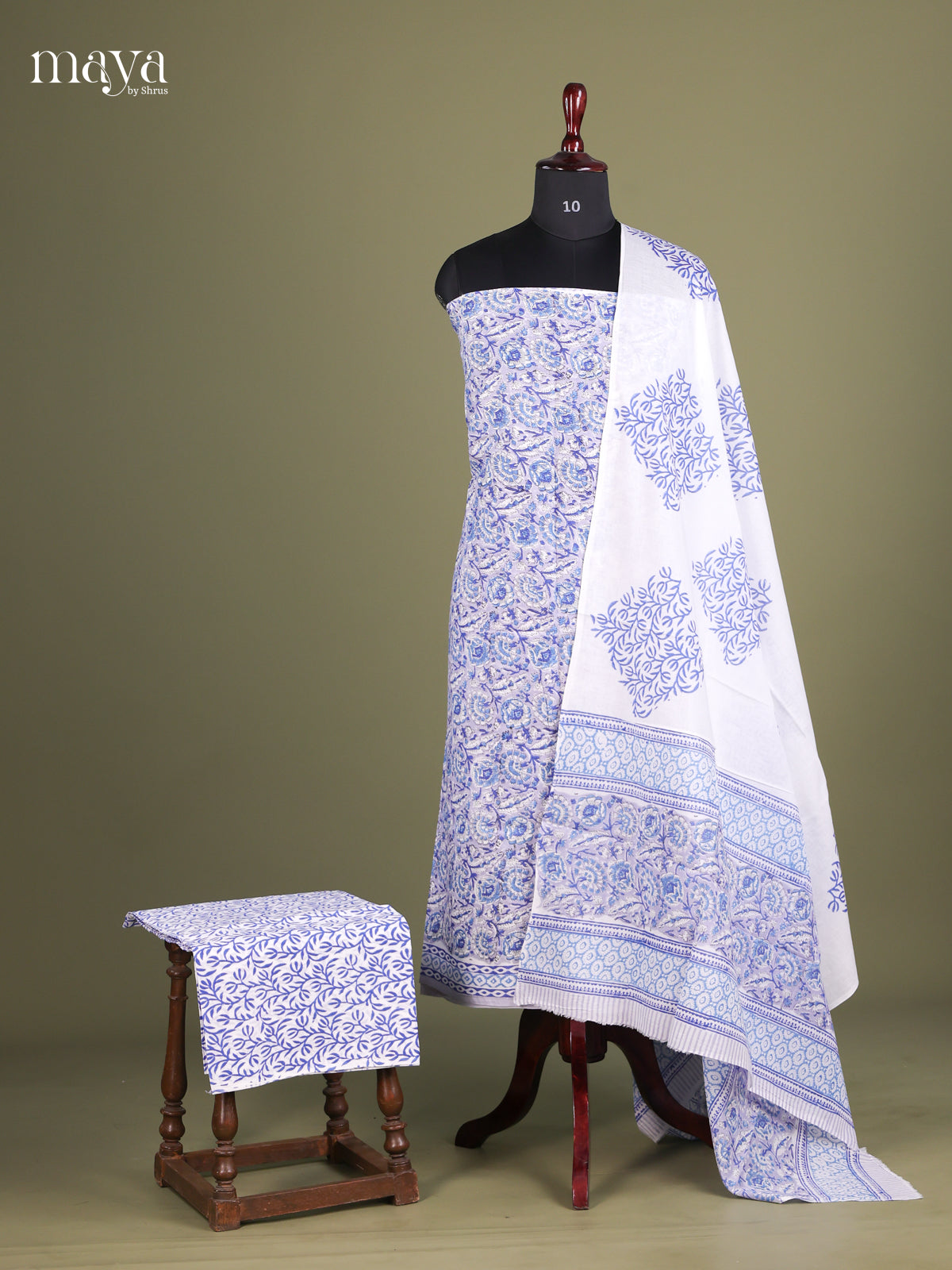 Lavender & White - Cotton salwar