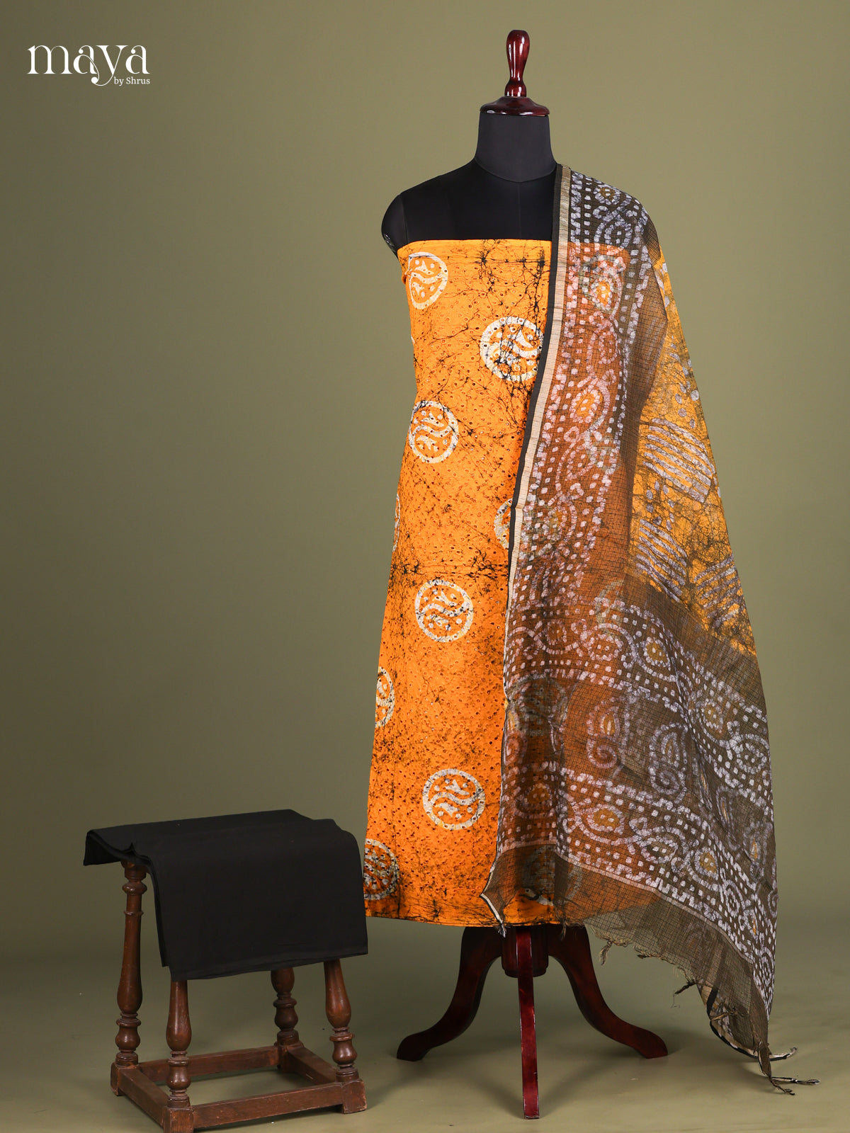 Mustard & Black - Cotton salwar