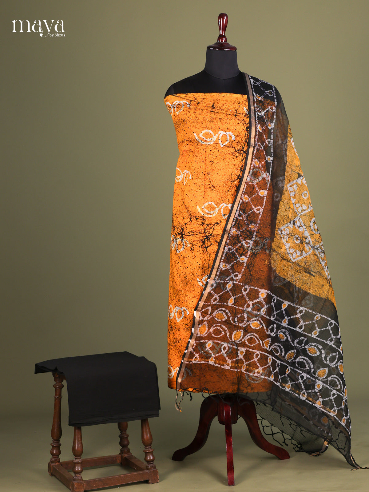 Mustard & Black - Cotton salwar