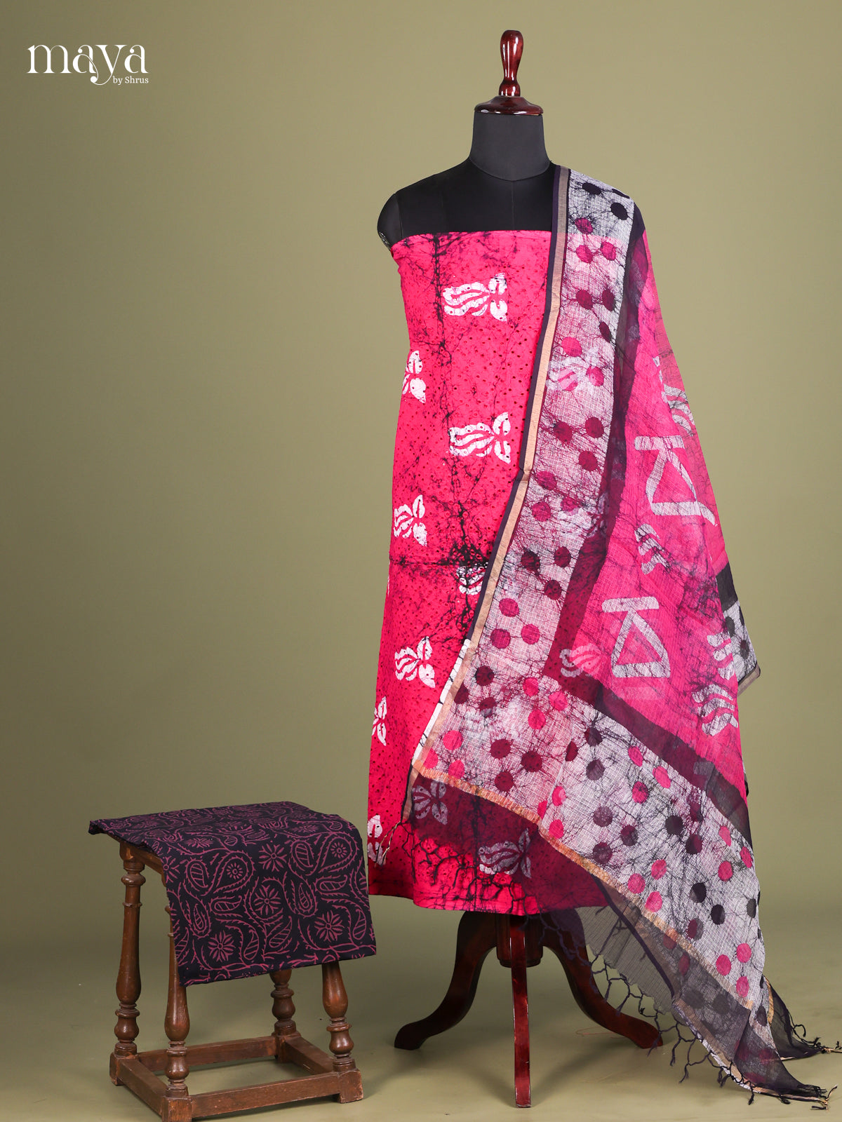 Pink & Blue - Cotton salwar