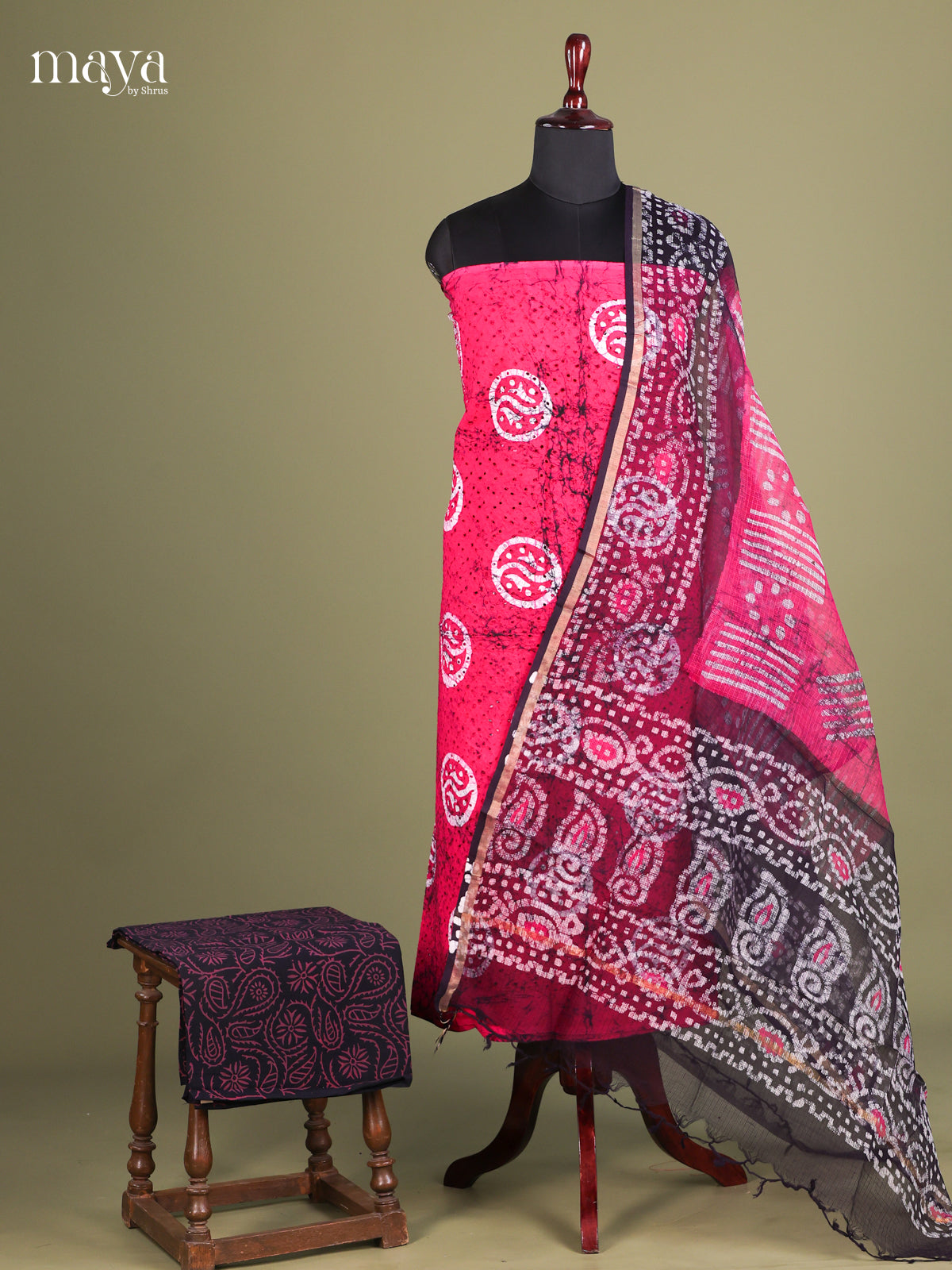 Pink & Blue - Cotton salwar