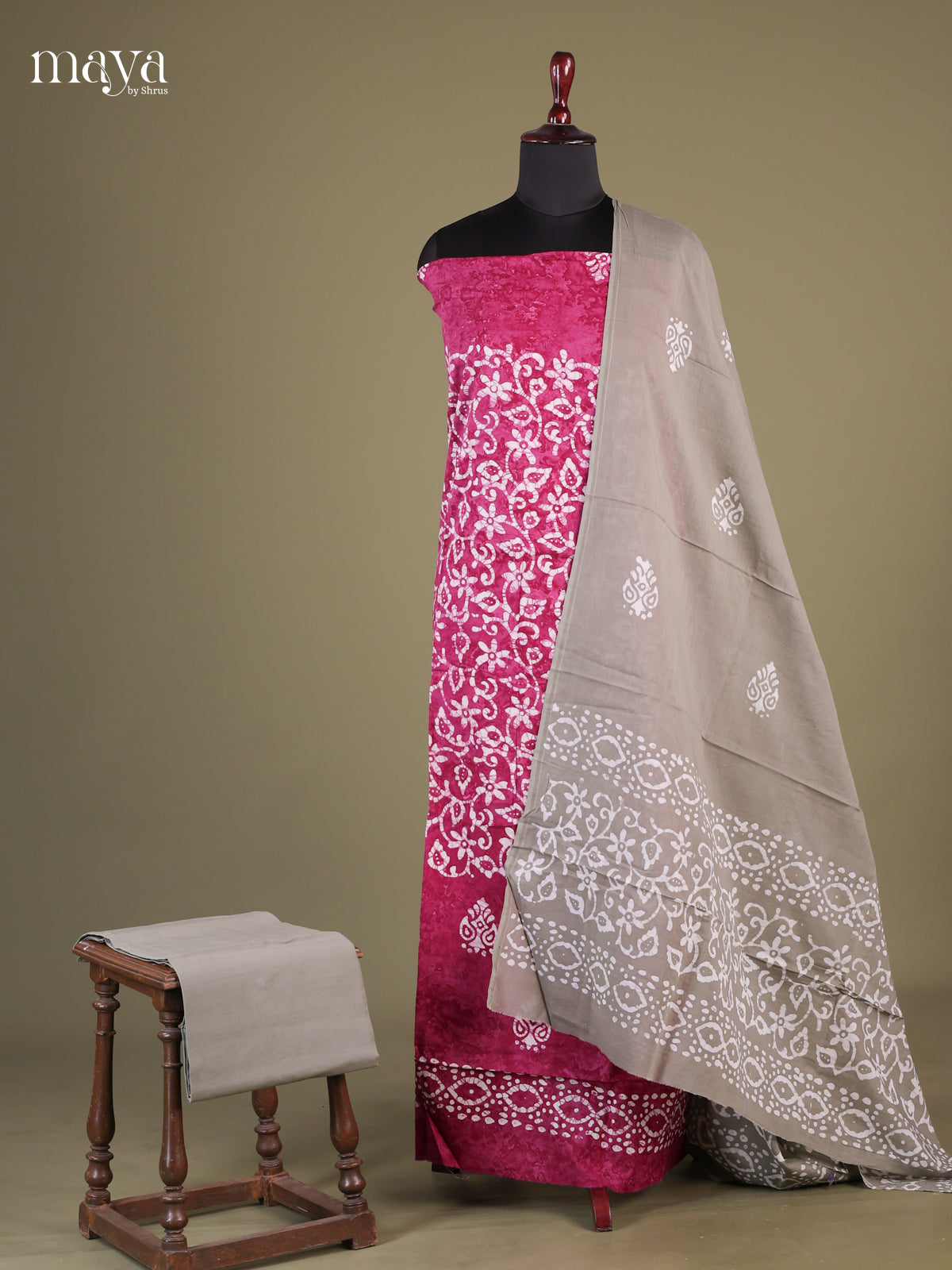 Pink & Grey - Cotton salwar