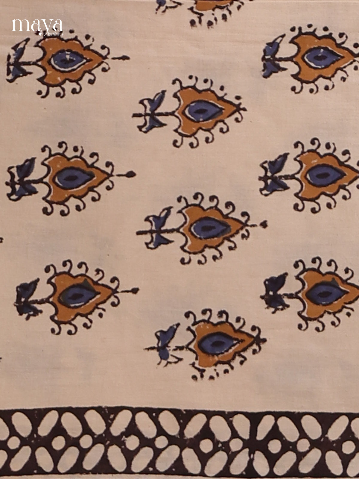 Cream & Black - Cotton salwar