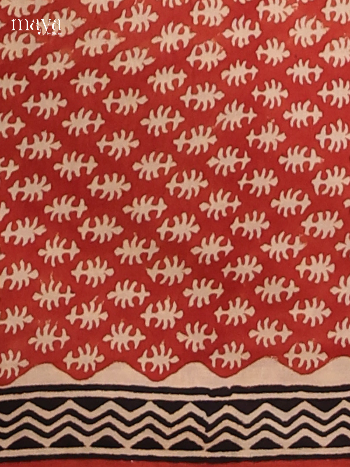 Red & Cream -Cotton salwar