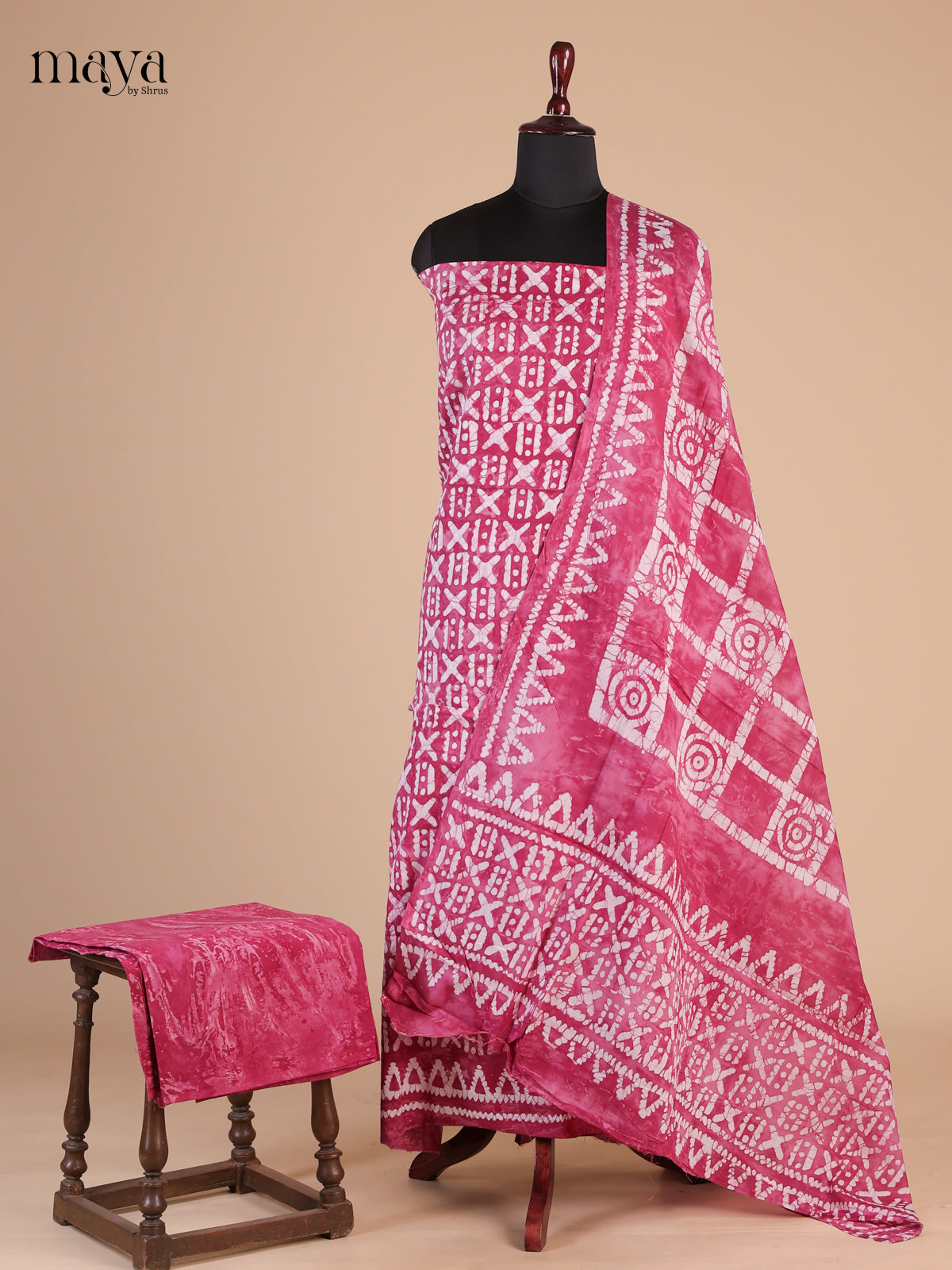 Pink & White - Cotton salwar