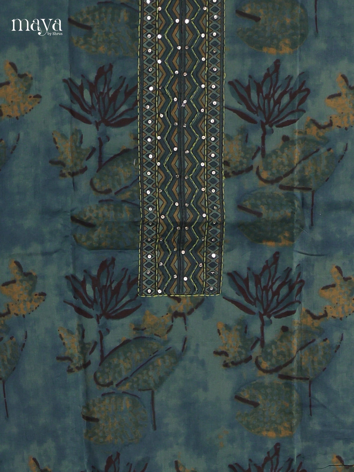 Green - Cotton salwar Unstitched