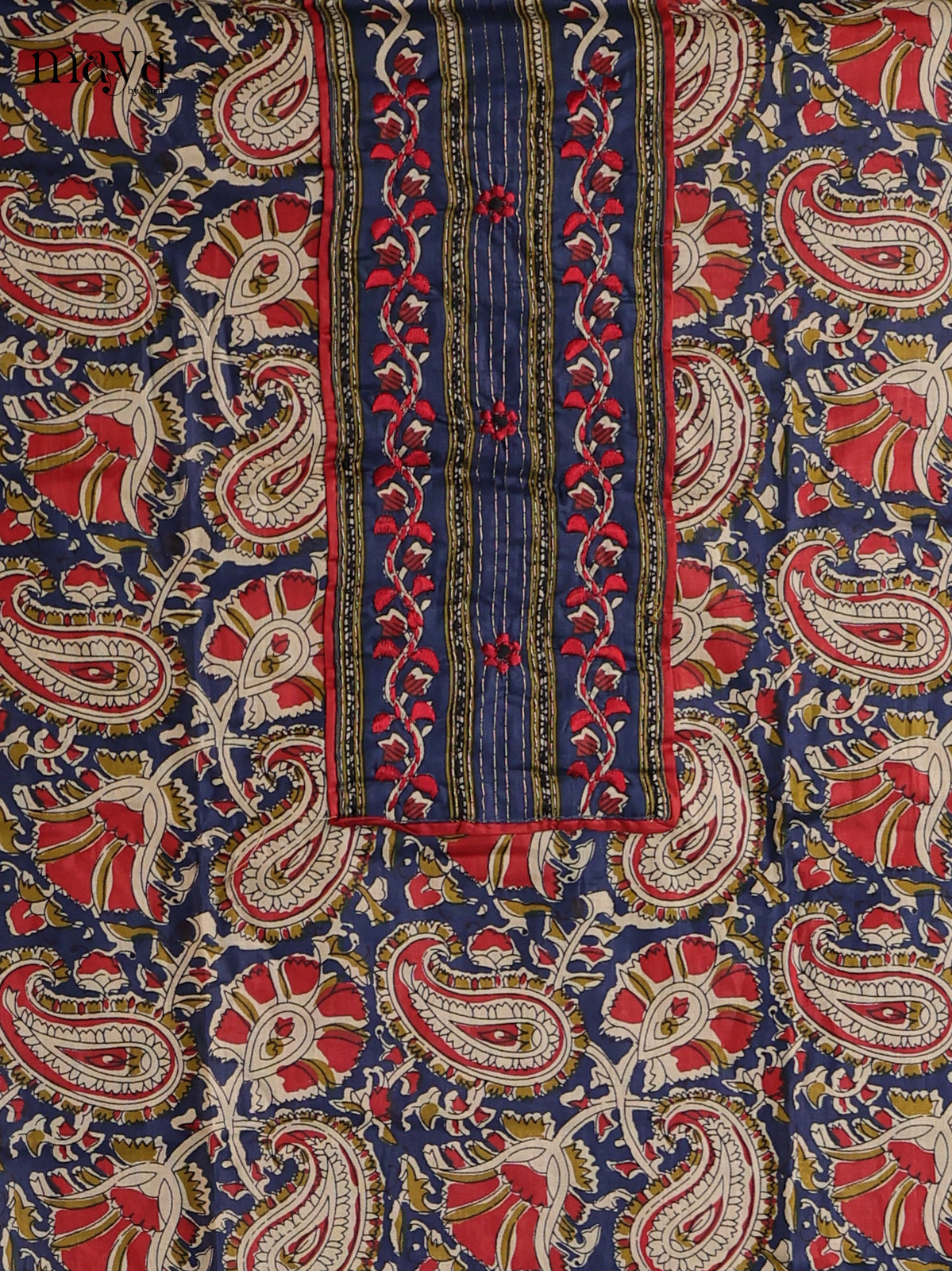 Blue & Cream - Cotton salwar
