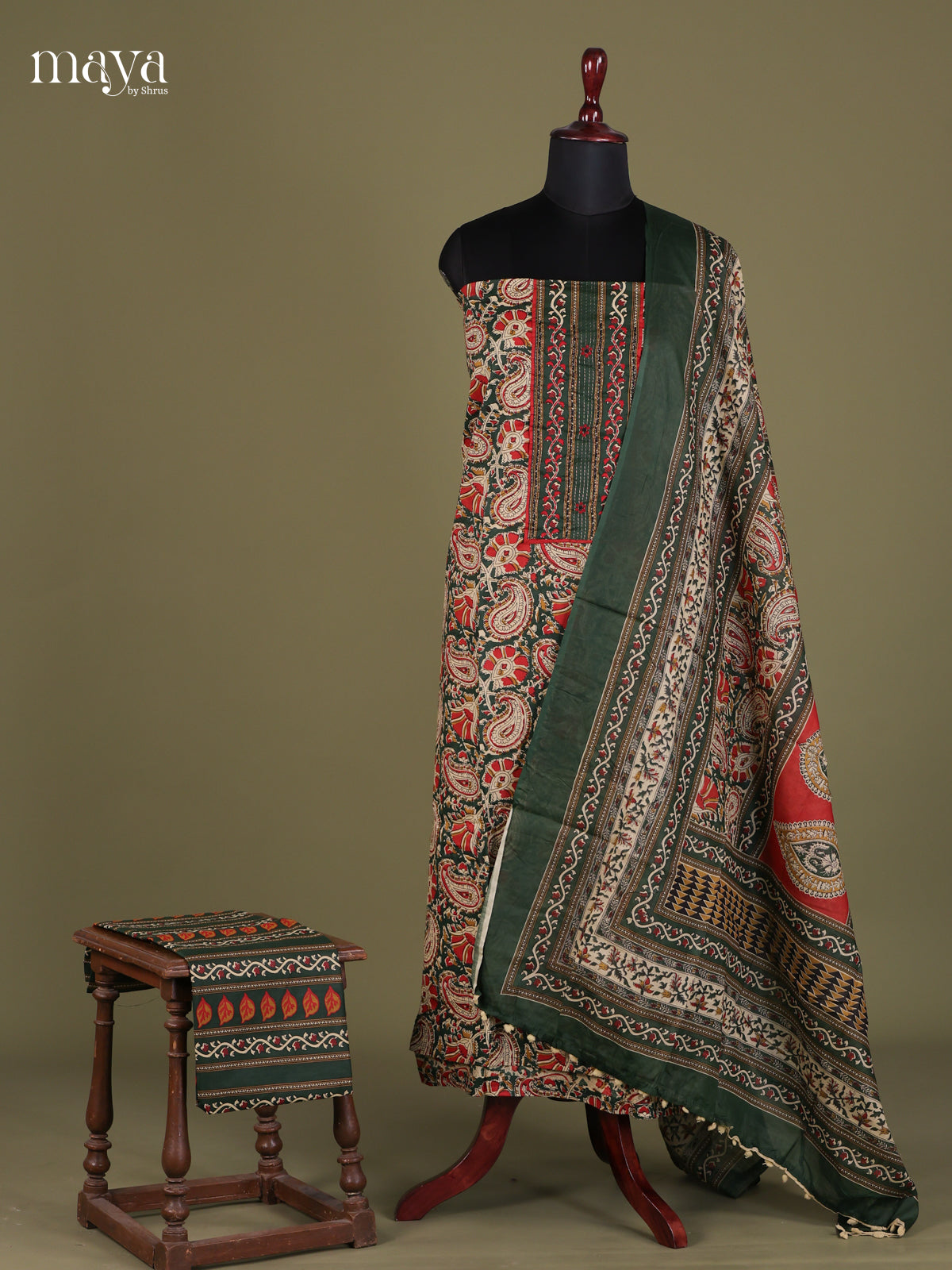 Green & Cream - Cotton salwar