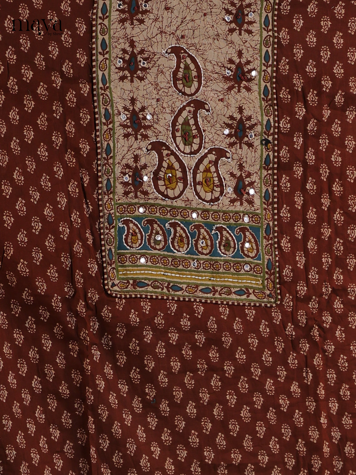 Arakku Maroon - Cotton salwar Unstitched