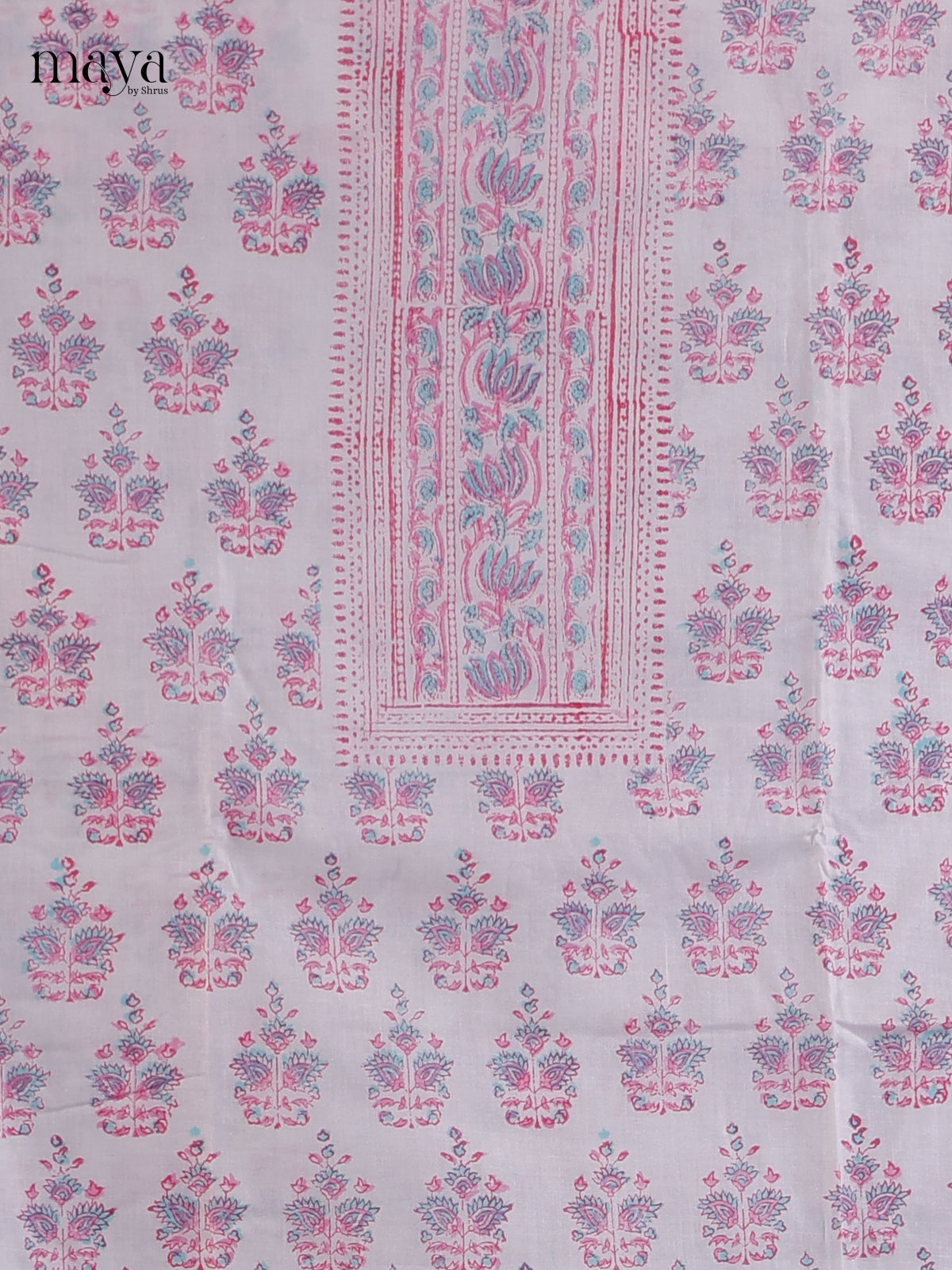 White & Pink- Cotton salwar Unstitched