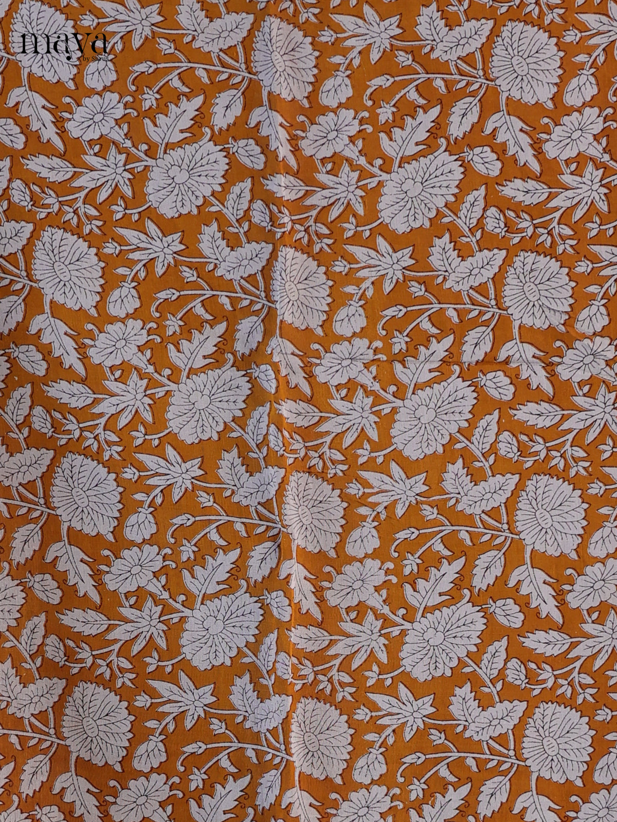 Brick Orange & White - Cotton salwar unstitched