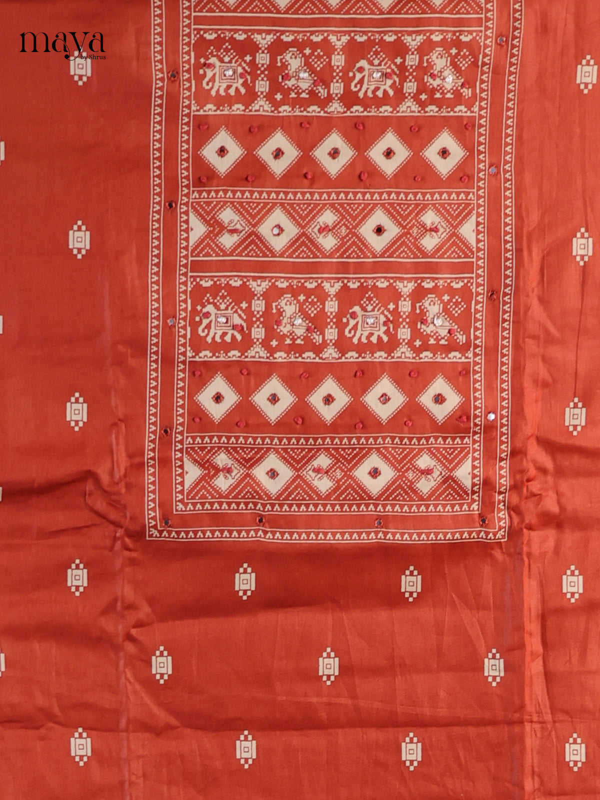 Brick - Cotton salwar unstitched