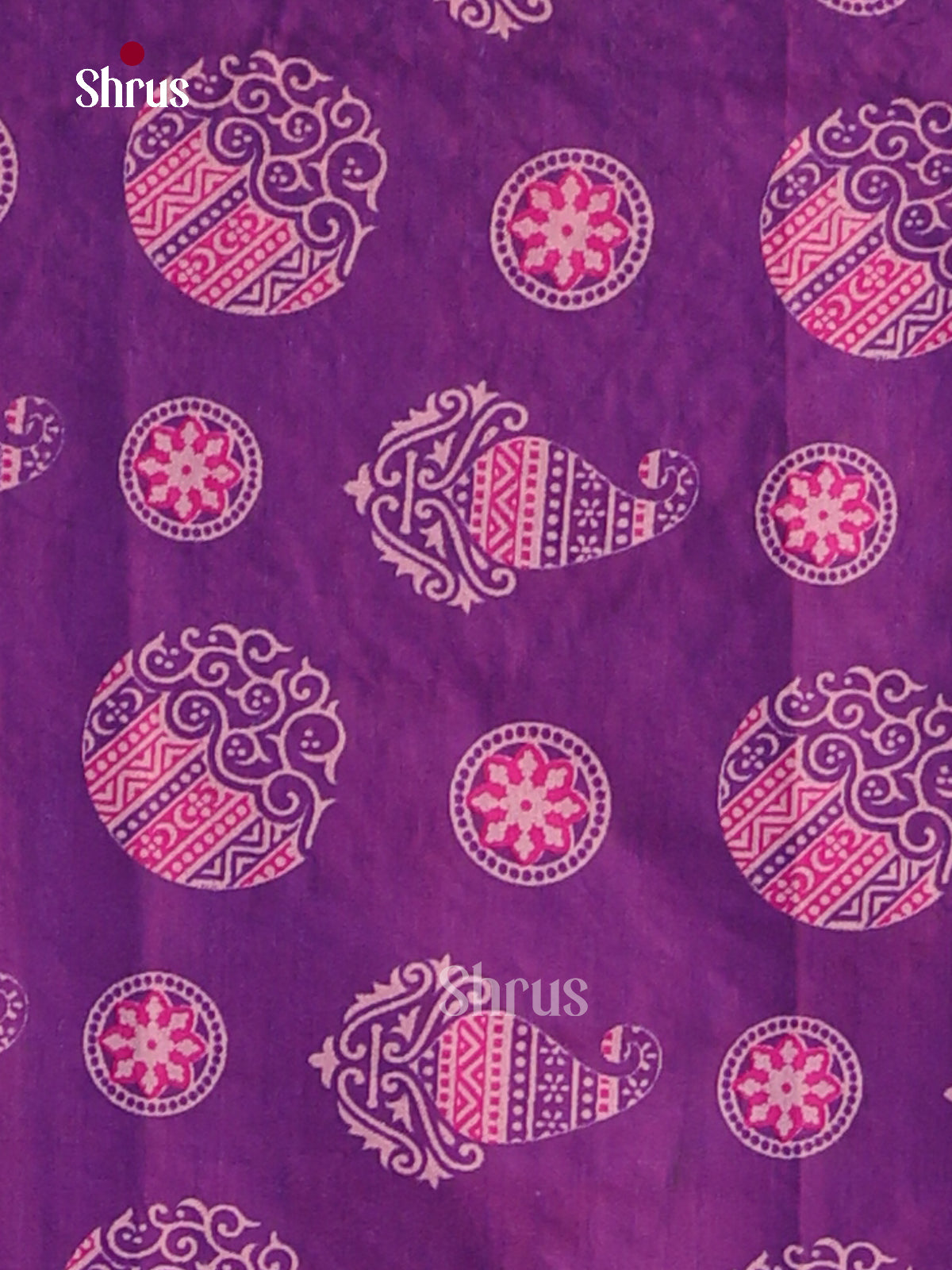 Charming Purple & Pink Semi patola Unstitch salwar with floral , paisleys pattern