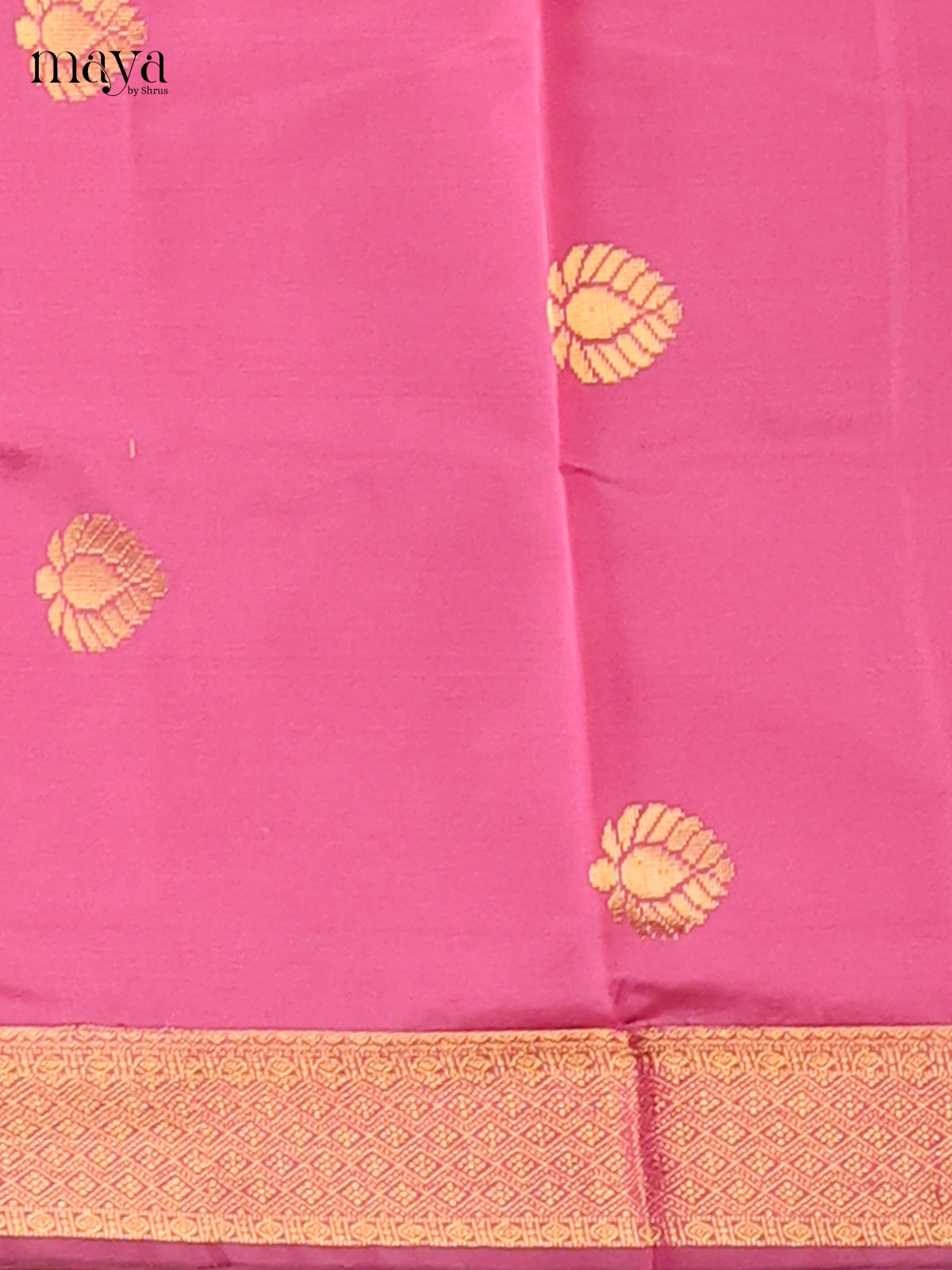 Charming Pink semi softsilk salwar unstitched with Green dupatta