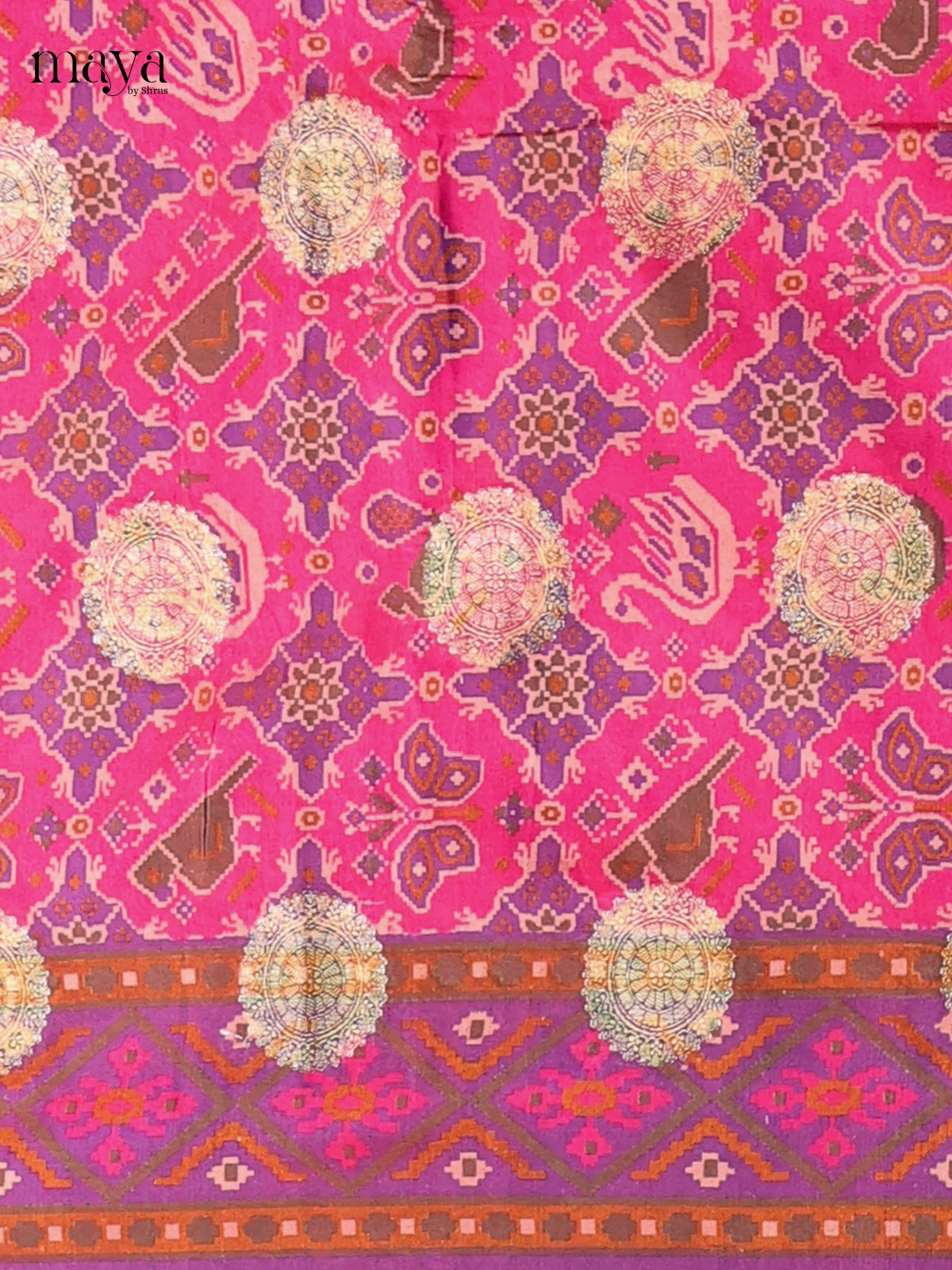 Pink & Purple -Semi patola salwar Unstitched