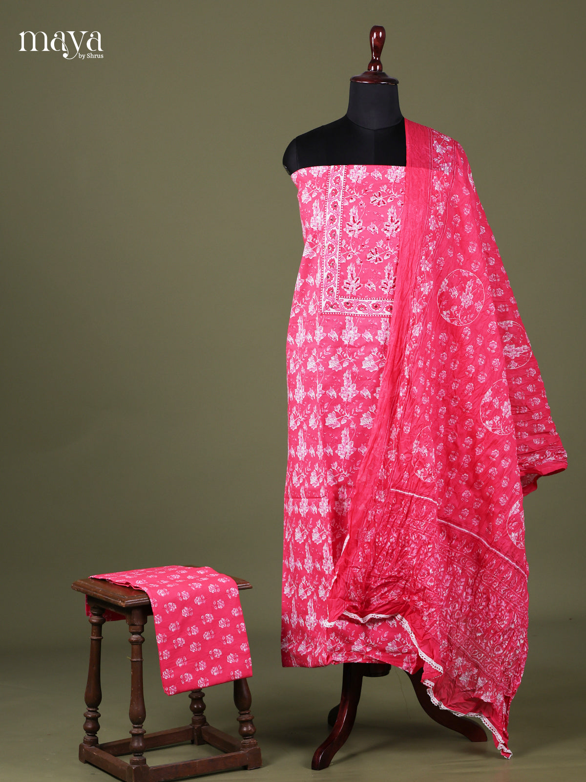 Pink - Cotton salwar Unstitched - Shop on Shrus.com