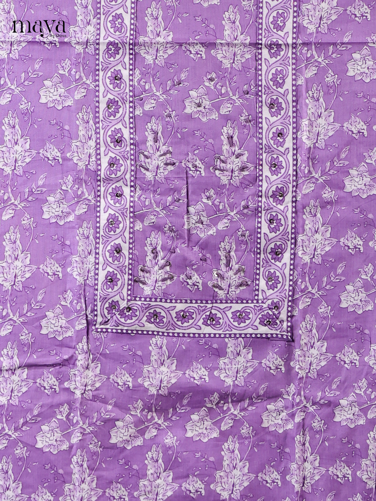 Purple - Cotton salwar Unstitched