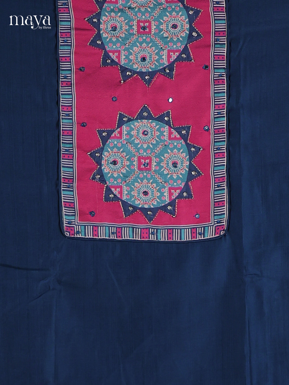 Blue & Pink - Cotton salwar Unstitched