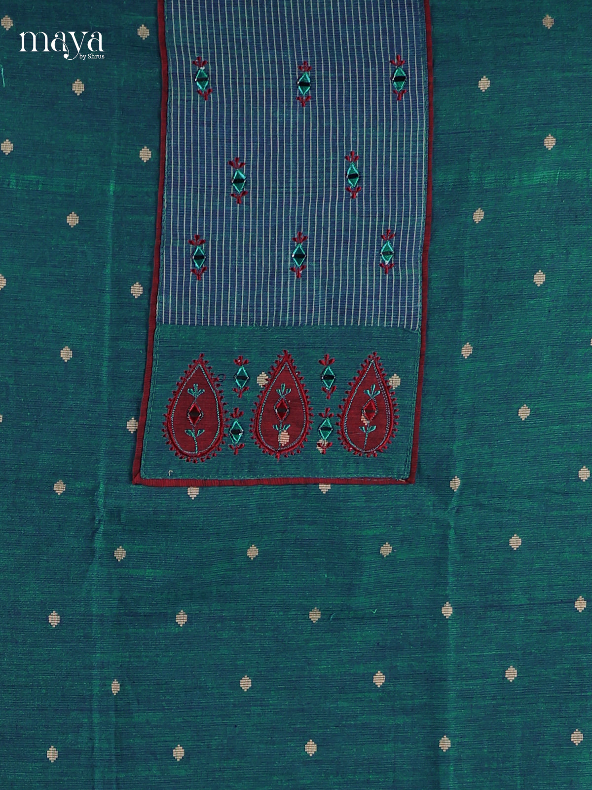 Green & Blue - Cotton salwar Unstitched