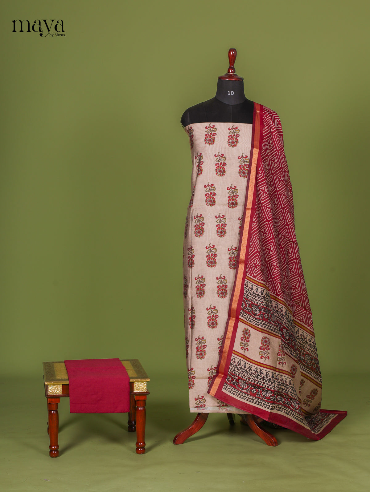 Red Chanderi Salwar - MEI02069