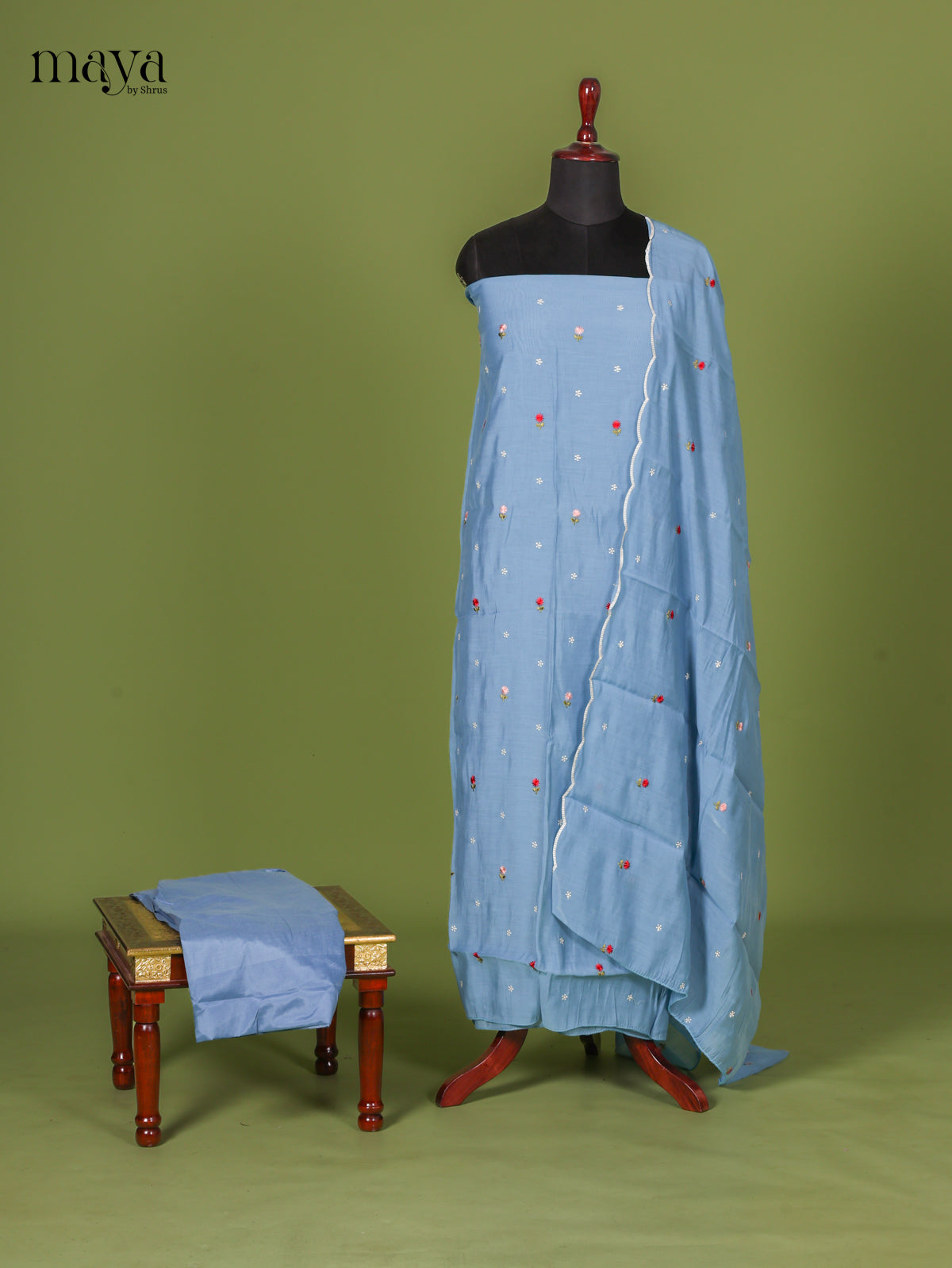 Sky Blue Cotton Salwar - MEI04071
