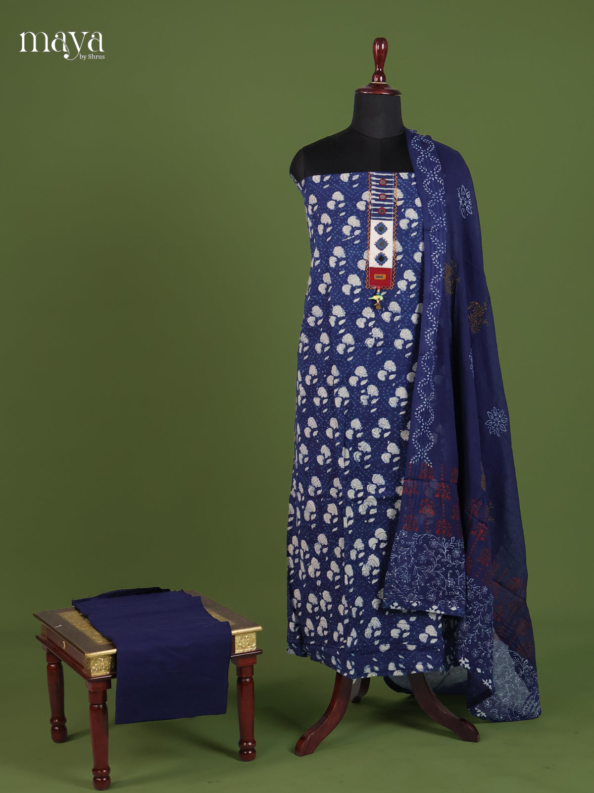 Blue Ajrakh Salwar - MEI11202