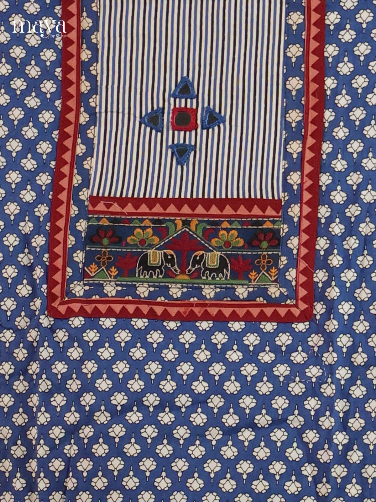 Blue Ajrakh Salwar - MEI11207