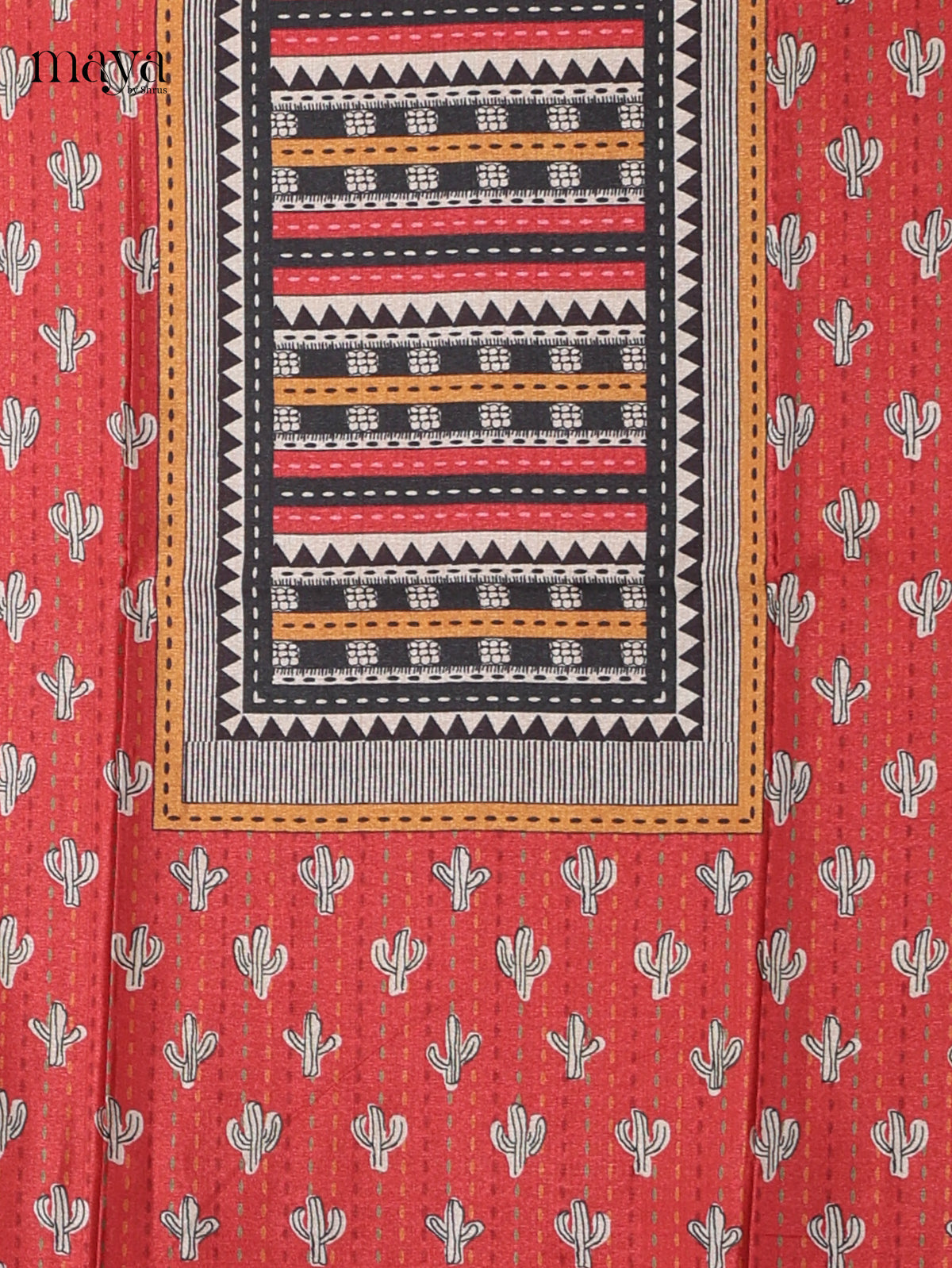 Red Semi Tussar Salwar - MEJ04040