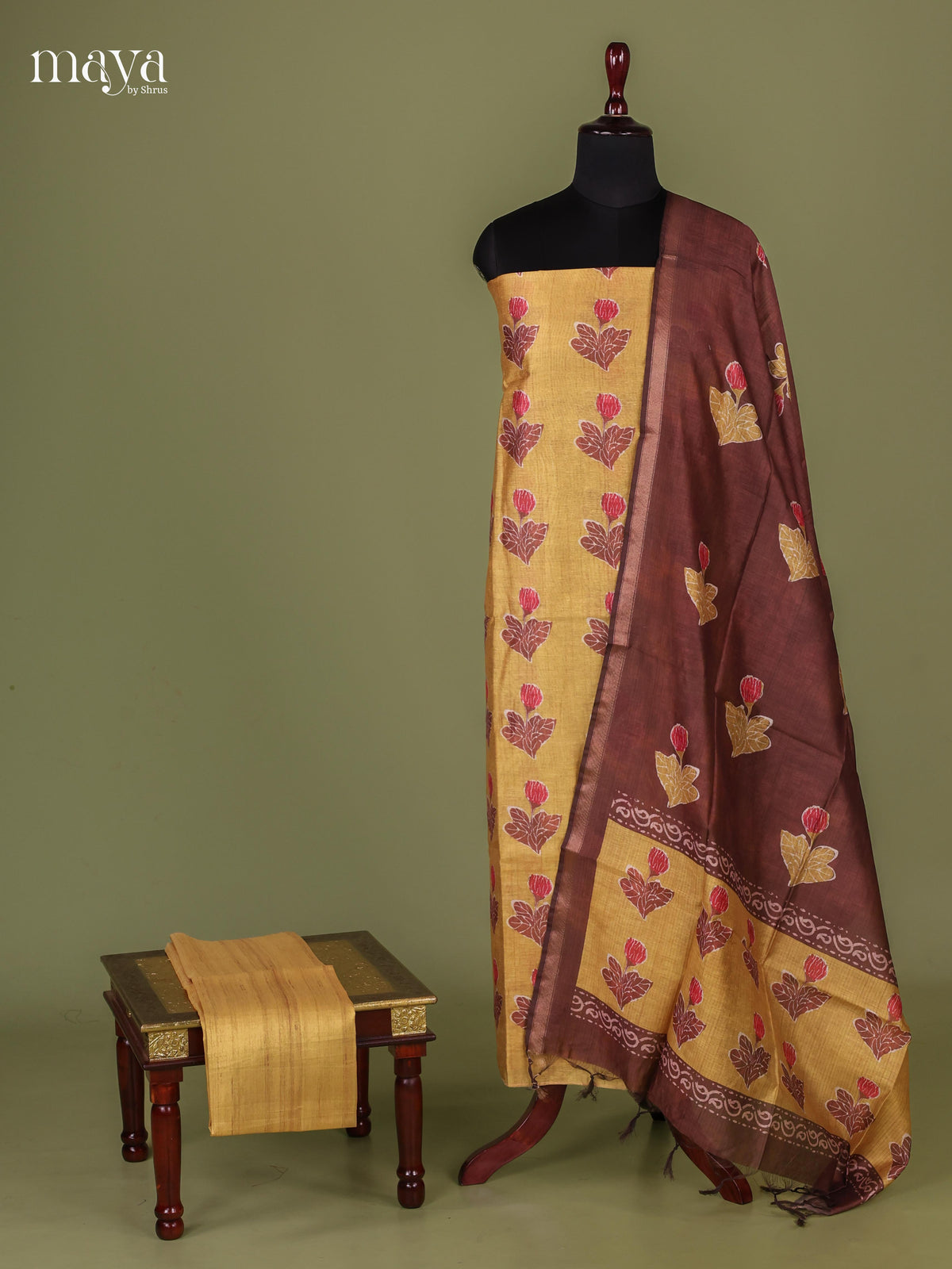 Peach Semi Tussar Salwar - MEJ04058