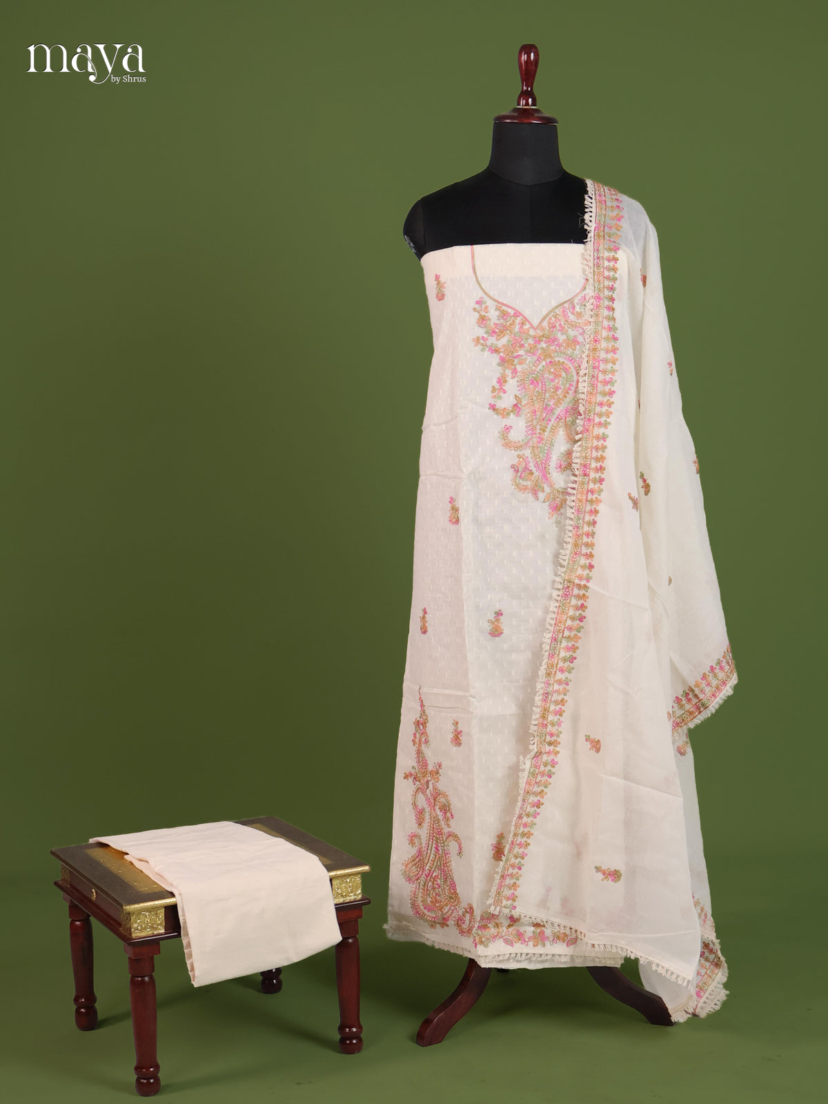 Off White Cotton Salwar - MEJ17074