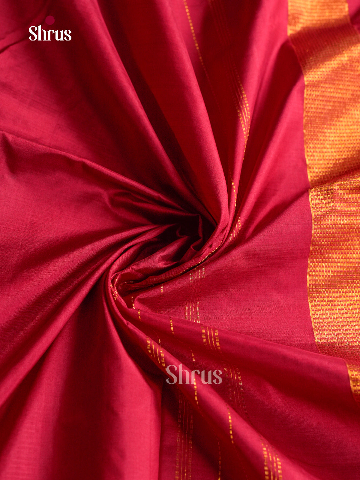 Magnificent Maroon 9Yards Silk Sarees With plain Body | Self Kaddi Zari Border