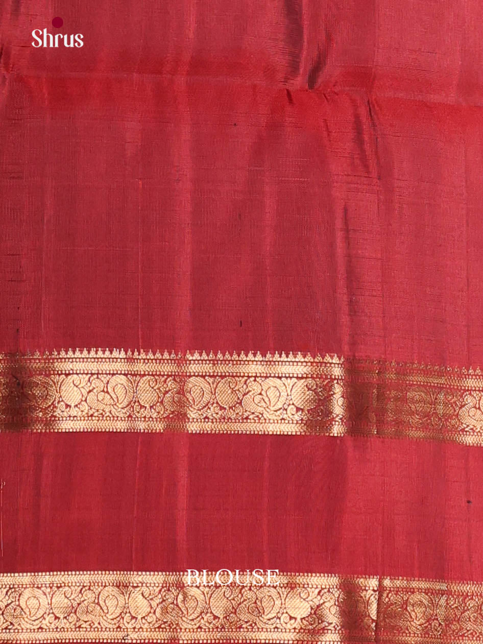 Buy Traditional Maroon Silk Saree With Golden Buttas, Rettaipet Border & Brocade Pallu