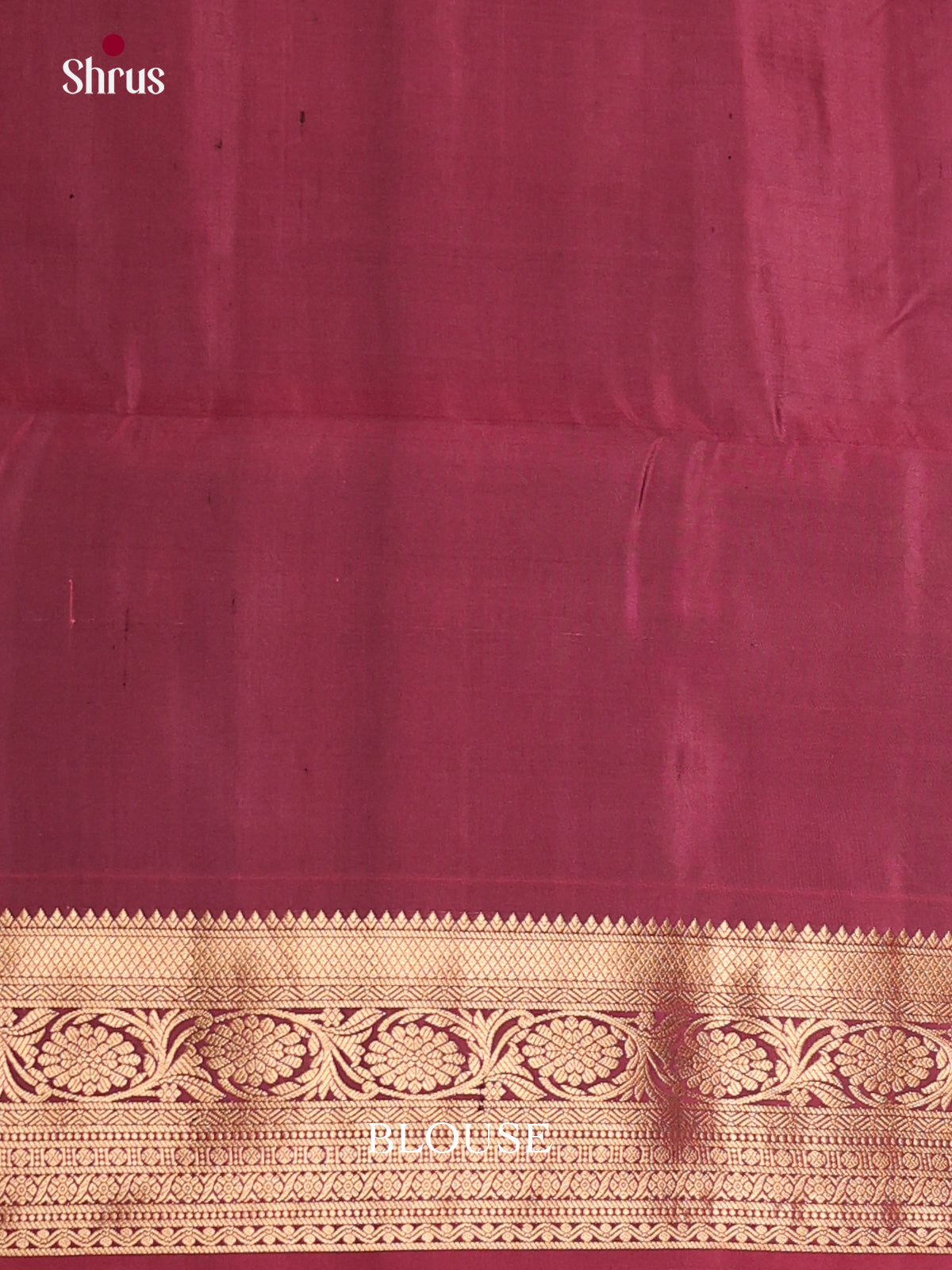 Buy Classic Maroon Silk Saree With Golden Floral Vines, Elephant Motifs, Zari Border & Pallu