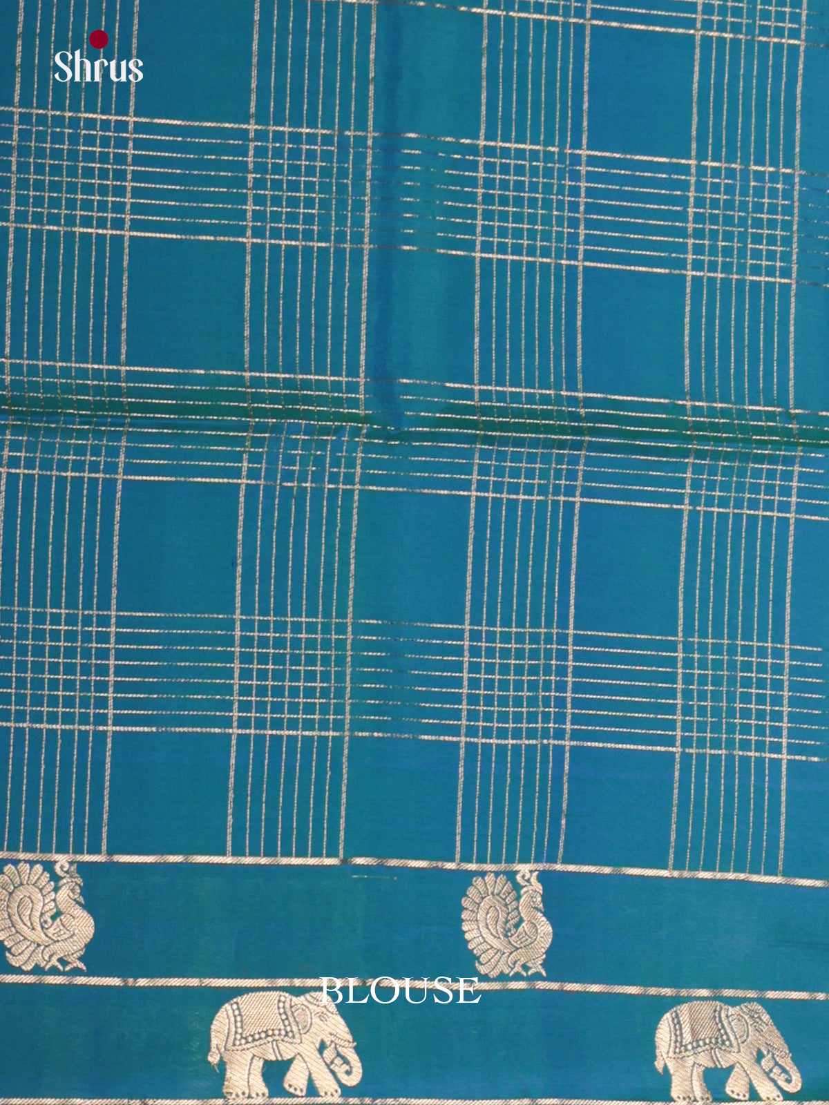 Buy Stunning Maroon Silk Saree With Zari Kattams, Teal Border With Elephant & Peacock Motifs