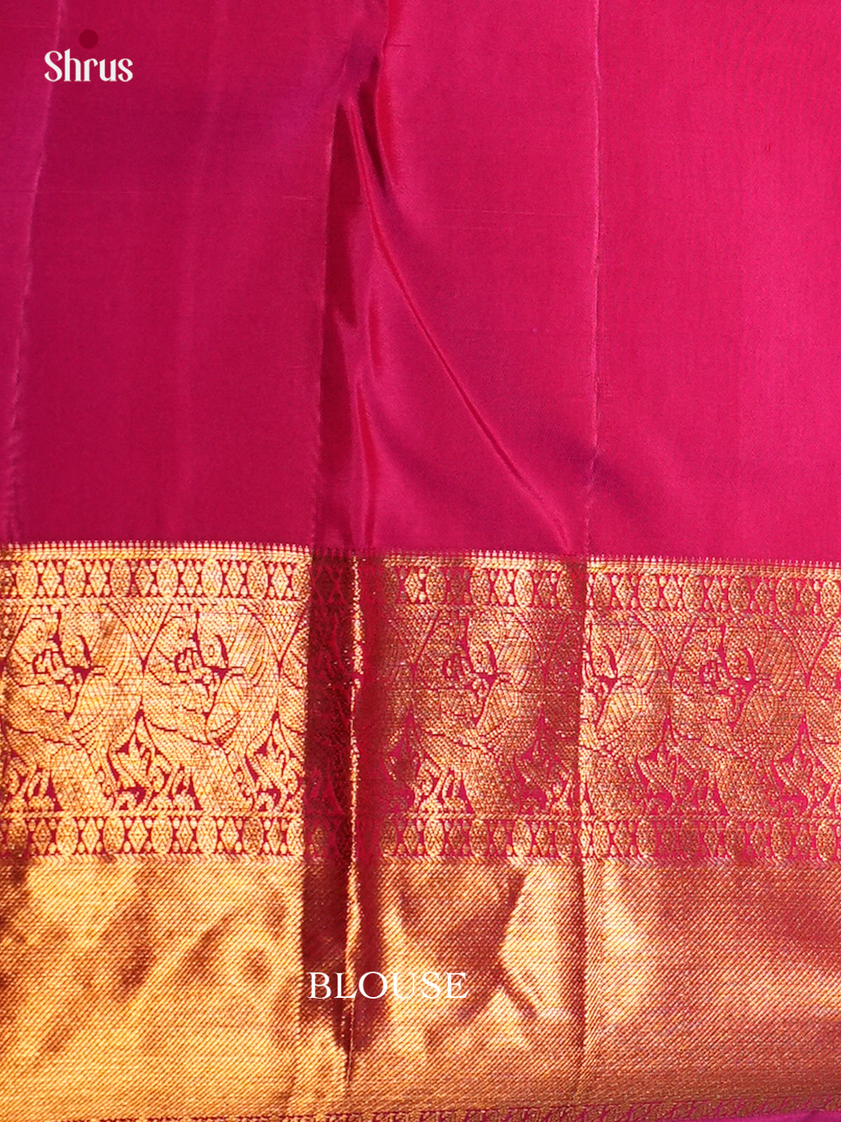 Buy Classy Navy Blue Kanchipuram Sarees with Chakra Motifs, Pink Zari Border & Brocade Pallu
