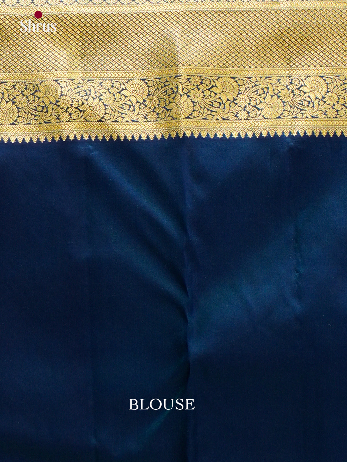 Buy Opulent Navy Blue Kanchipuram Sarees with Zari Brocade Of Geometric Diamond Grids