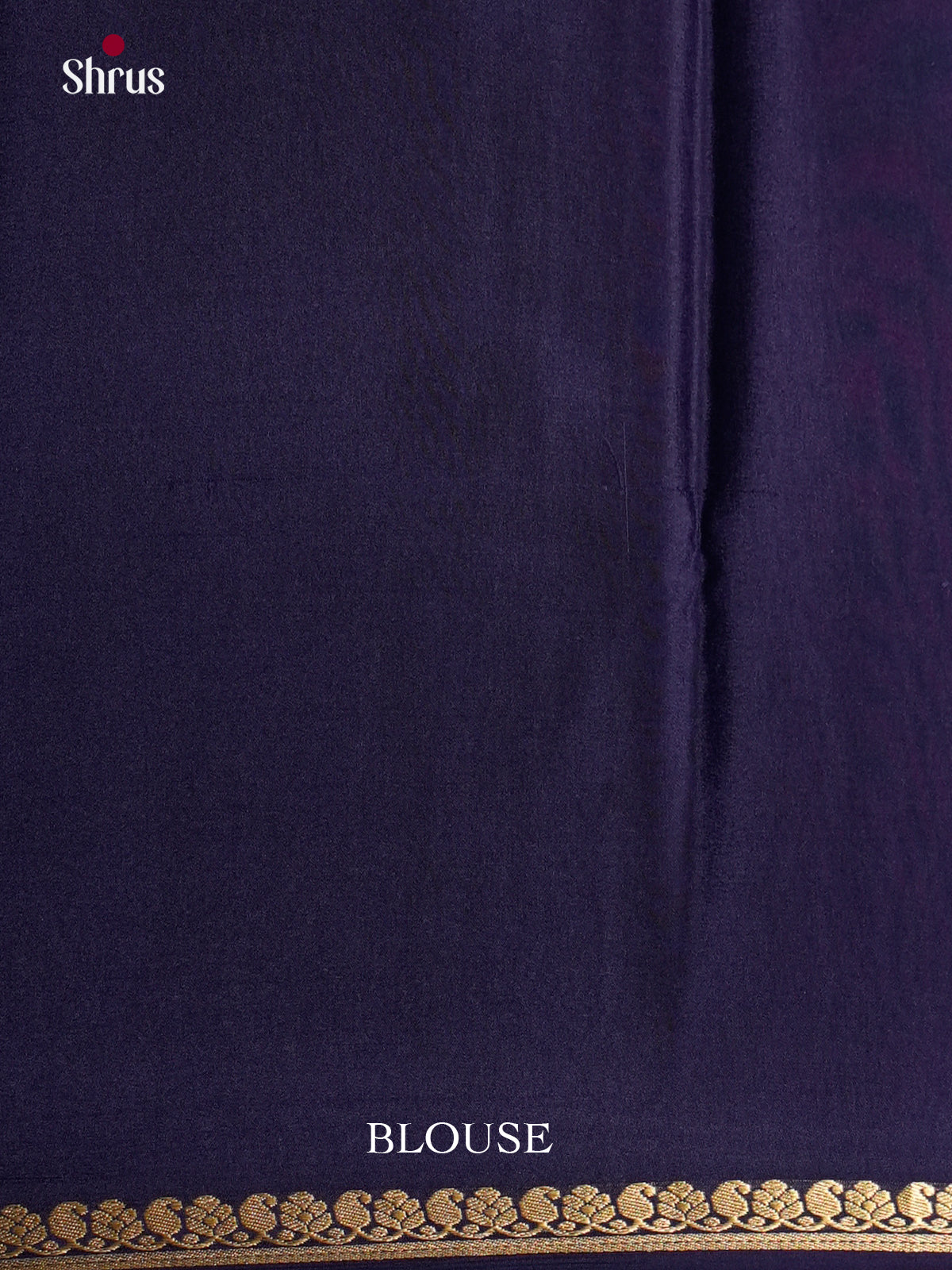 Buy Pretty Navy Blue Mysore Crepe Silk Saree with Plain Body, Thin Zari Border & Traditional Pallu