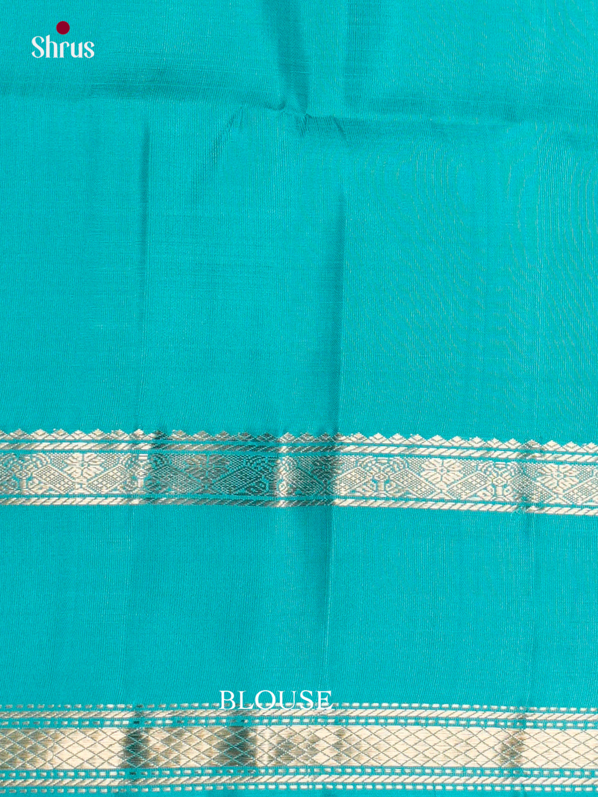 Buy Regal Navy Blue Silk Saree With Small Golden Buttas & Aqua Blue Rettaipet Zari Border