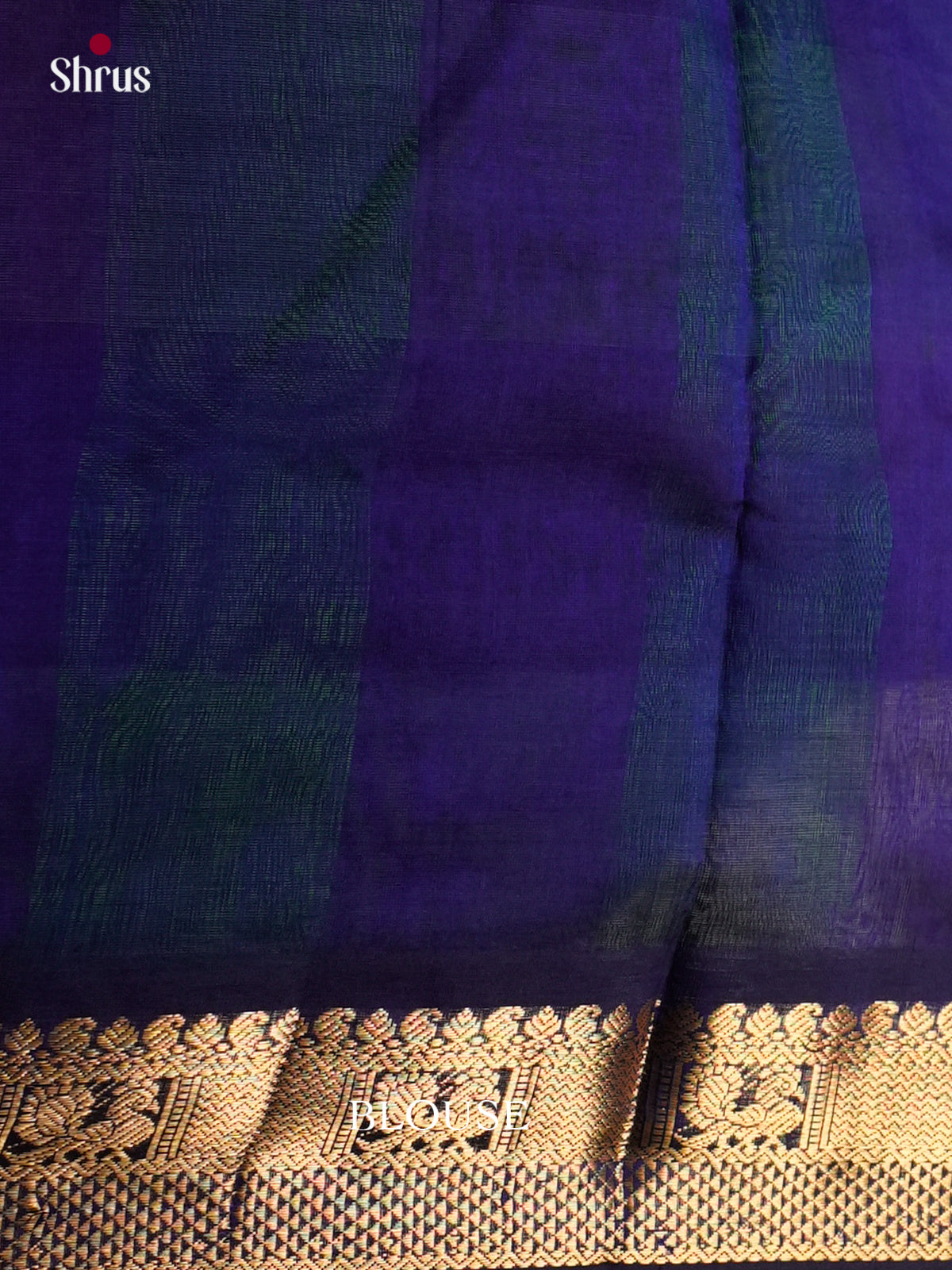 Buy Exquisite Navy & Parrot Green Cotton Silk Saree With Paalum Pazhamum Design & Navy Pallu