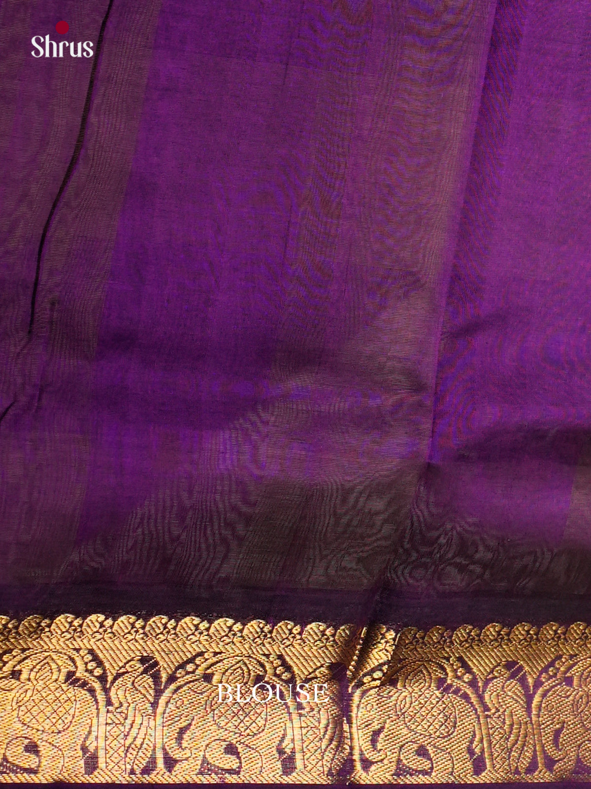 Buy Pretty Olive Green & Purple Cotton Silk Saree With Paalum Pazhamum Checks & Purple Zari Border