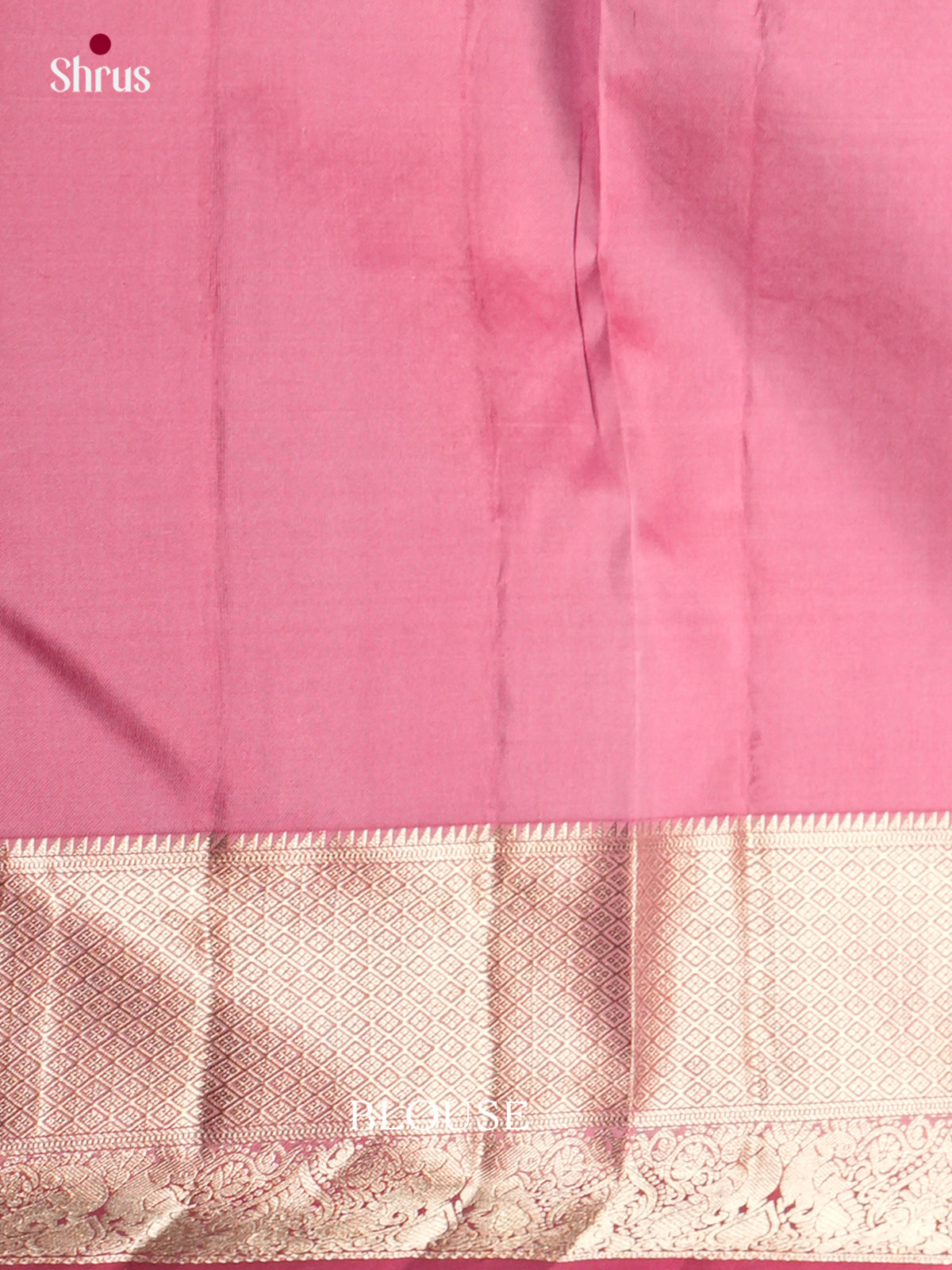 Buy Exquisite Onion Pink Kanjivaram Saree with Floral Circular Brocade & Kaddi Zari Border