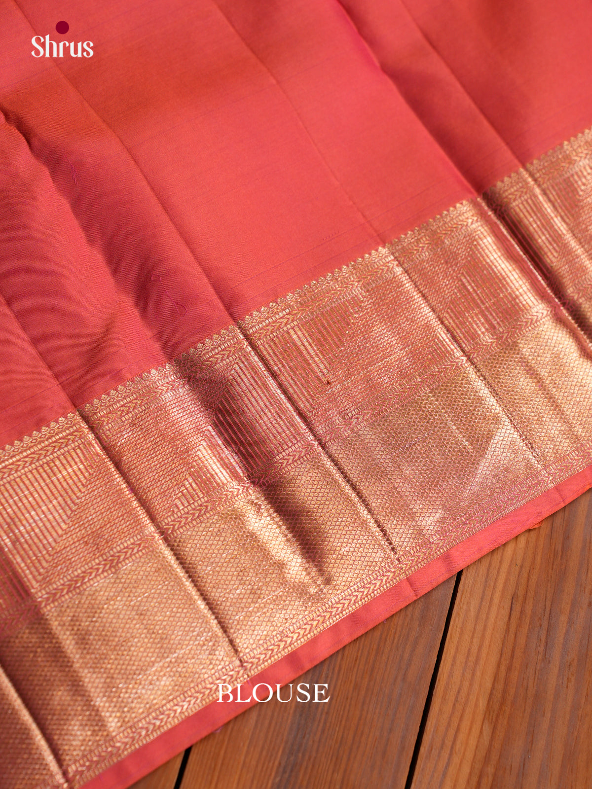Opulent Peach & Pink Kanchipuram Saree With Diamond Brocade & Coral Zari Border