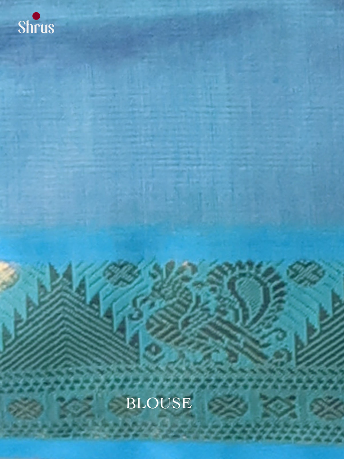 Opulent Pink Silk Cotton Saree with Plain Body & Blue Zari Peacock Woven Border 2
