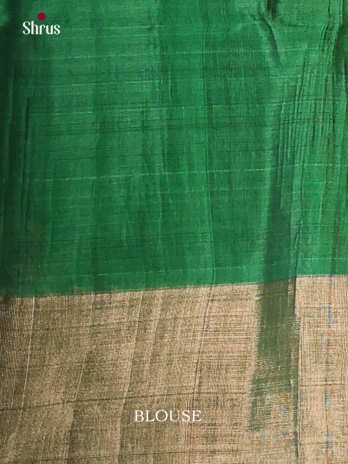 Buy Vibrant Orange Cotton Silk Saree with Pochampally Design, Green Border & Pallu